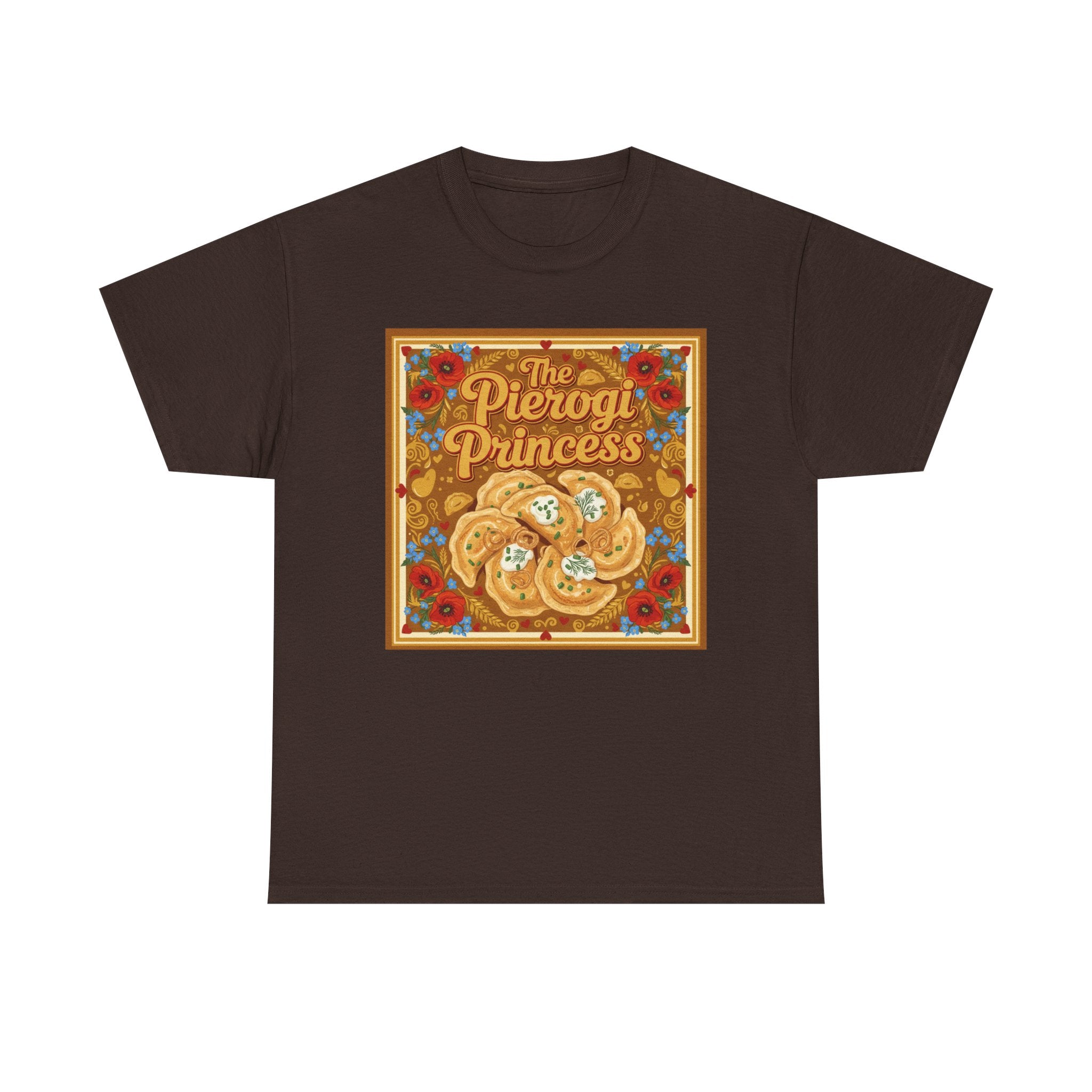 Pierogi Princess Tee - Vintage Polish Food Graphic T-Shirt