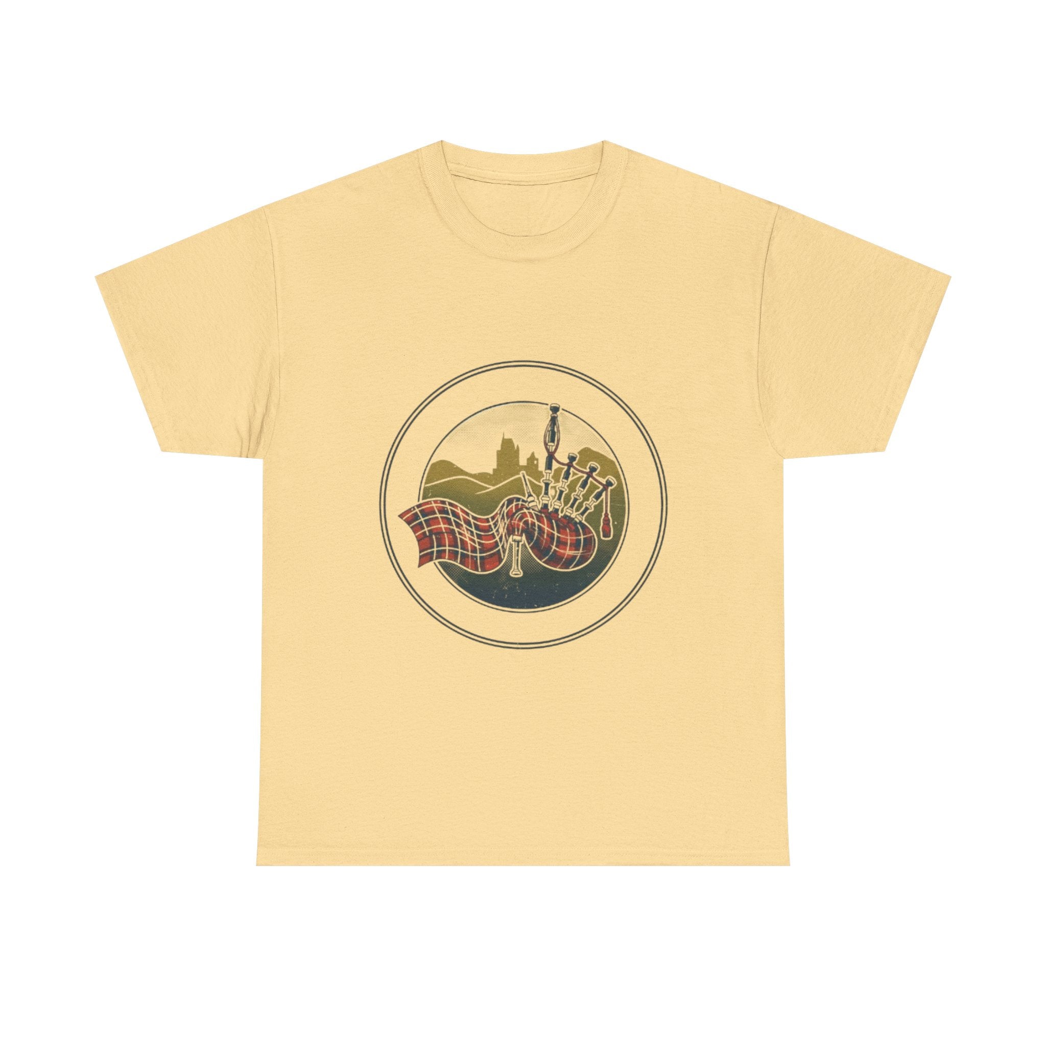 Retro Scottish Tartan & Highland Pipe Band Tee