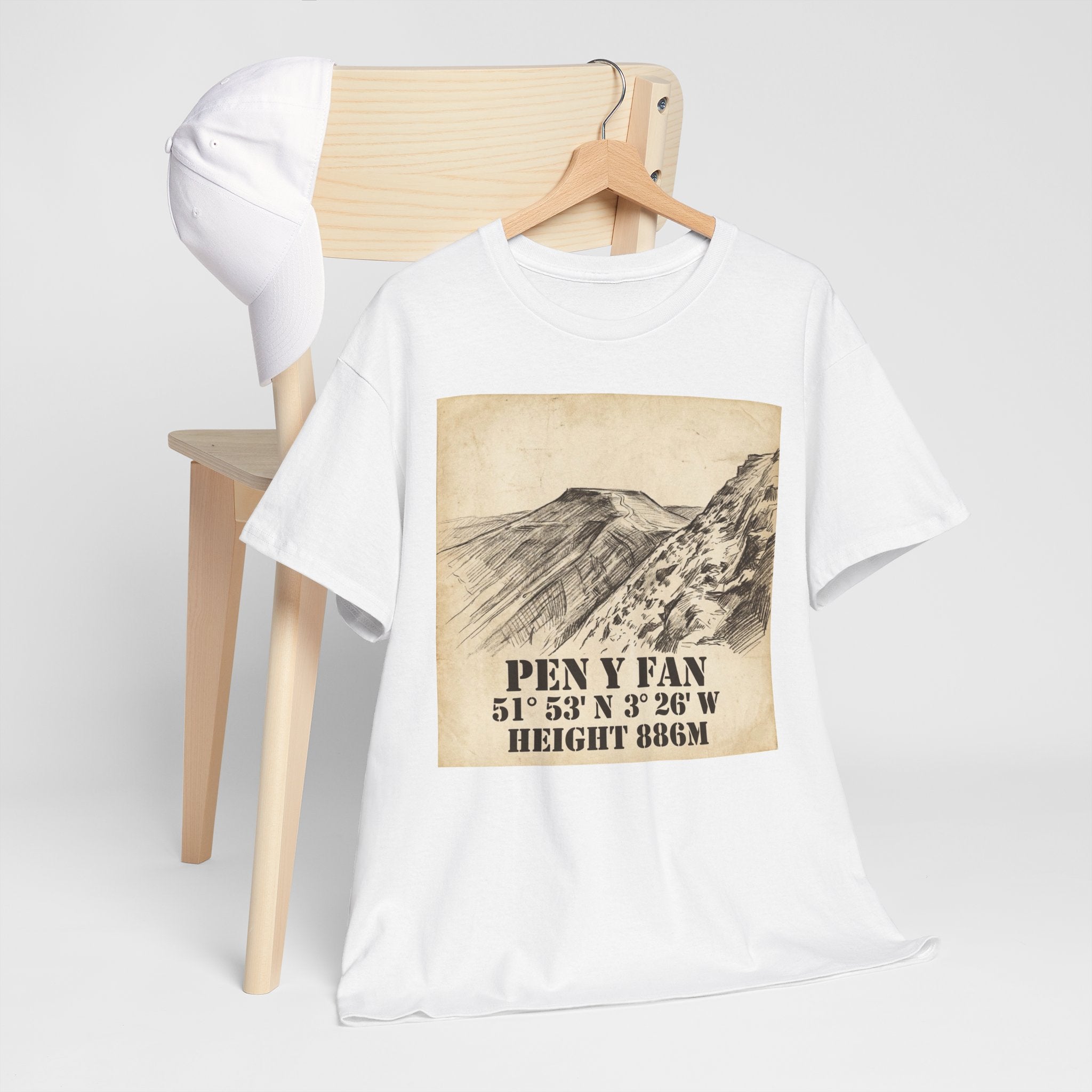 Pen y Fan T-Shirt - Brecon Beacons Vintage Coordinates & Elevation