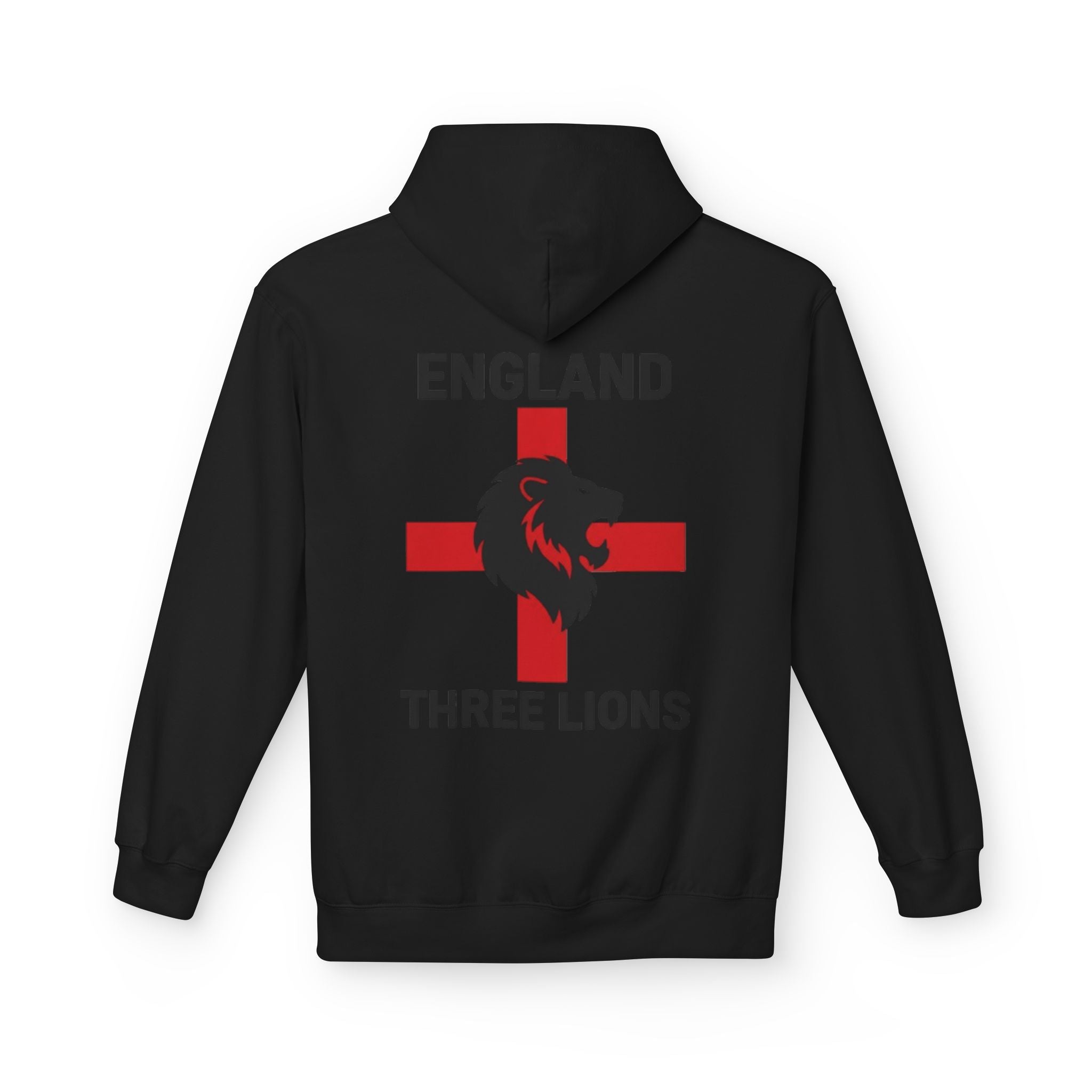 England Three Lions Hoodie – Red Cross Lion Football Fan Pullover