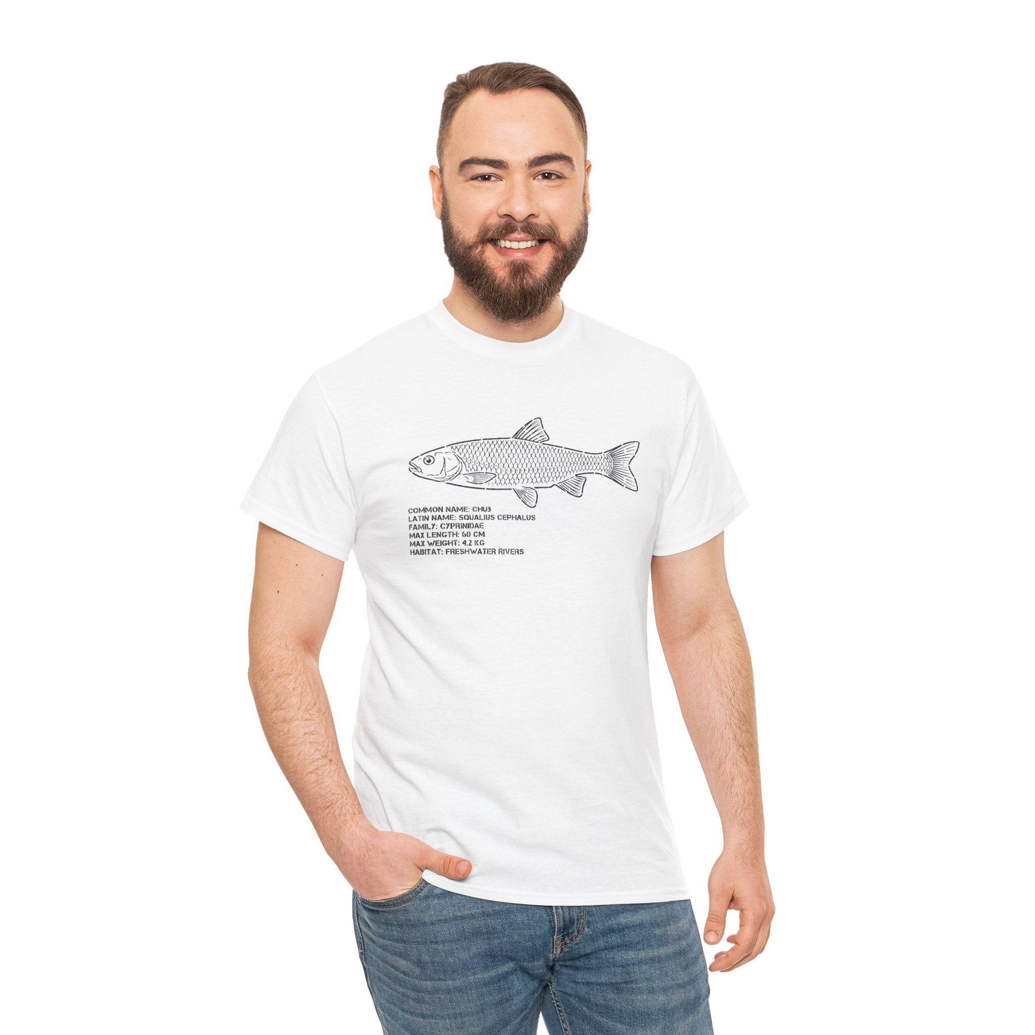 Fish Anatomy Graphic Tee — Scientific Illustration White T-Shirt