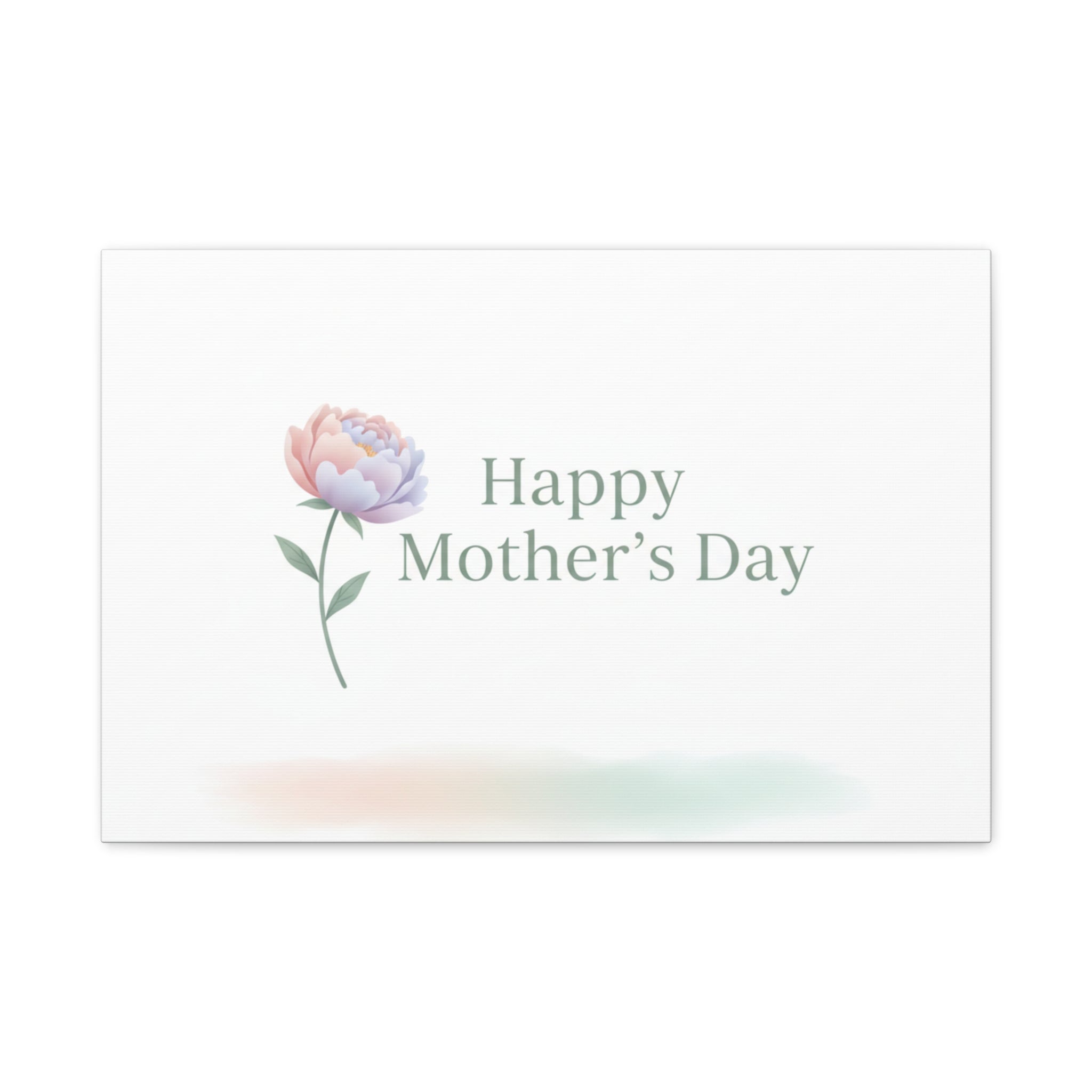 Mother's Day Canvas Wall Art — 'Happy Mother's Day' Floral Print