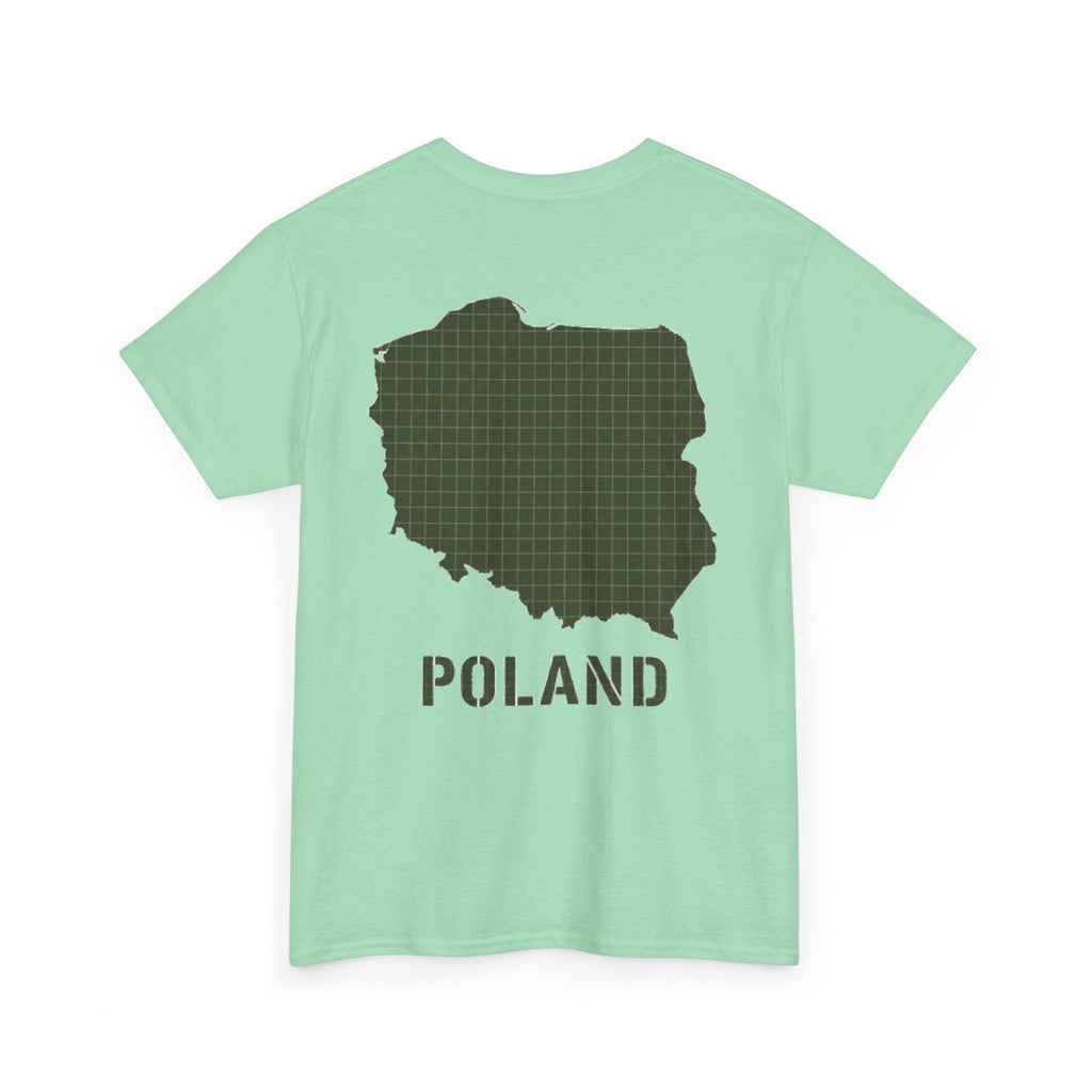 Poland Map Tee — Military Grid Map Graphic T-Shirt