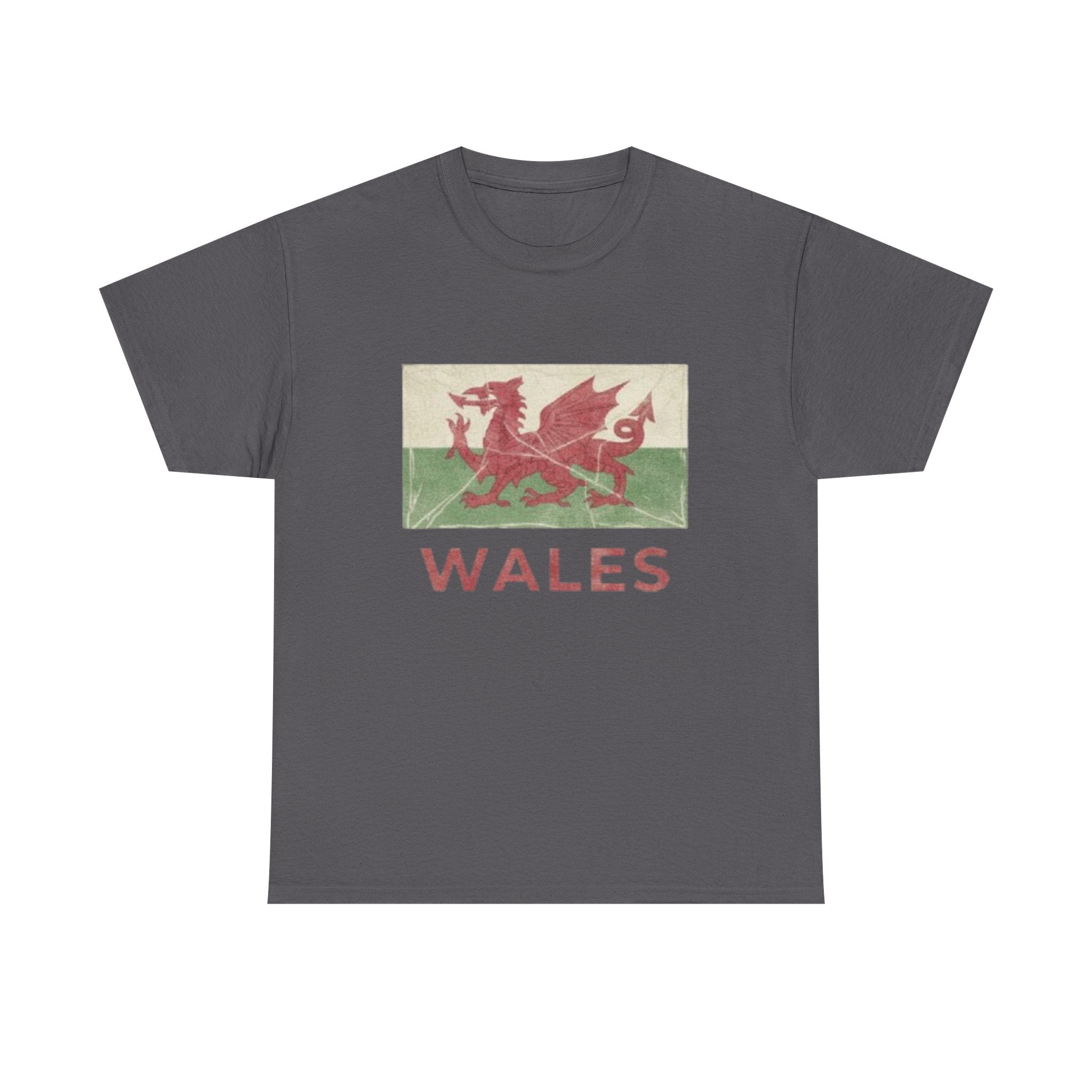 Wales Vintage Flag T-Shirt — Red Dragon Graphic Tee