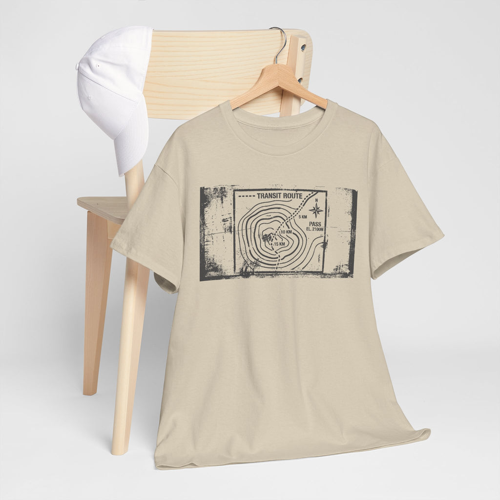 Retro Transit Route Adventure T-Shirt — Vintage Travel Map Graphic Tee
