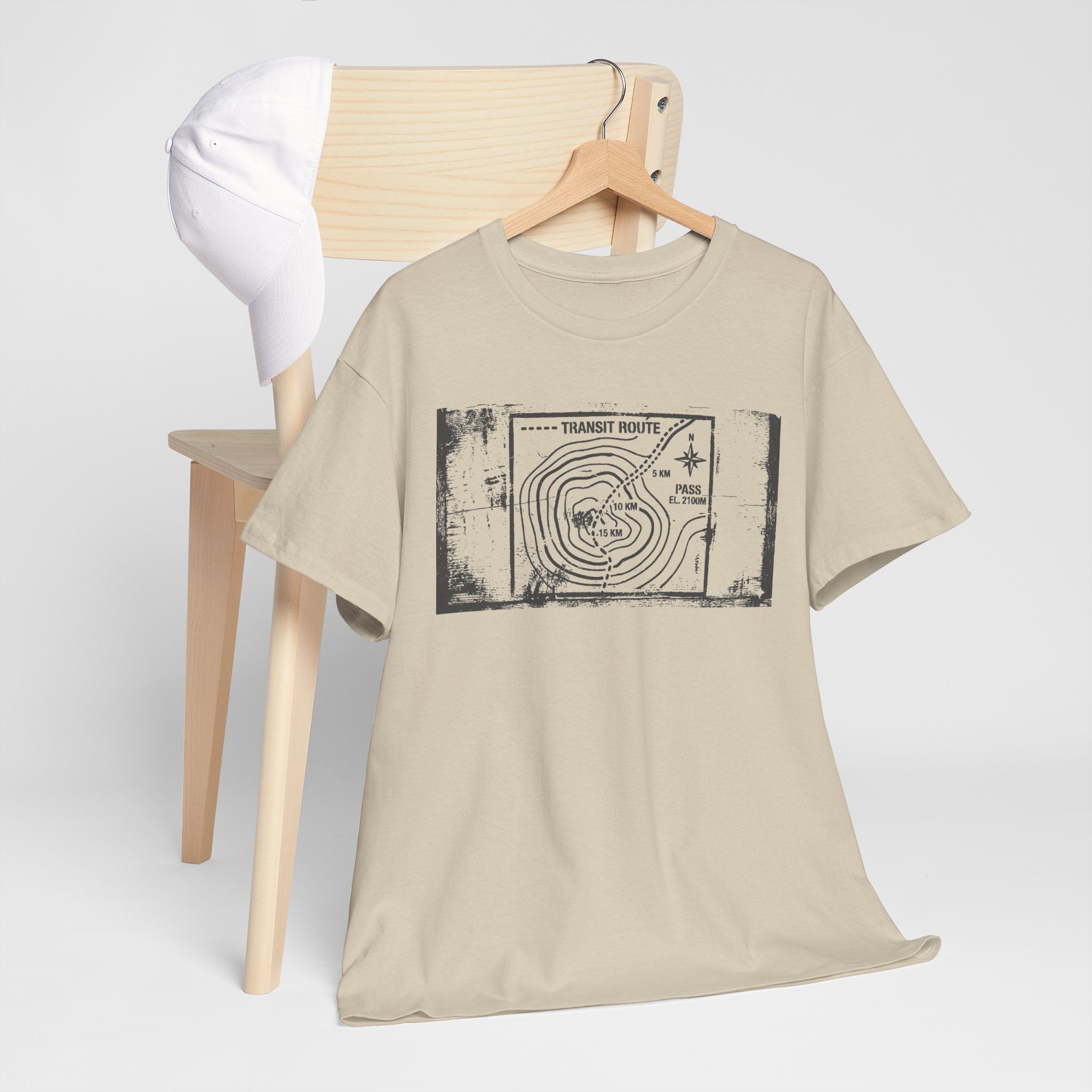Retro Transit Route Adventure T-Shirt — Vintage Travel Map Graphic Tee