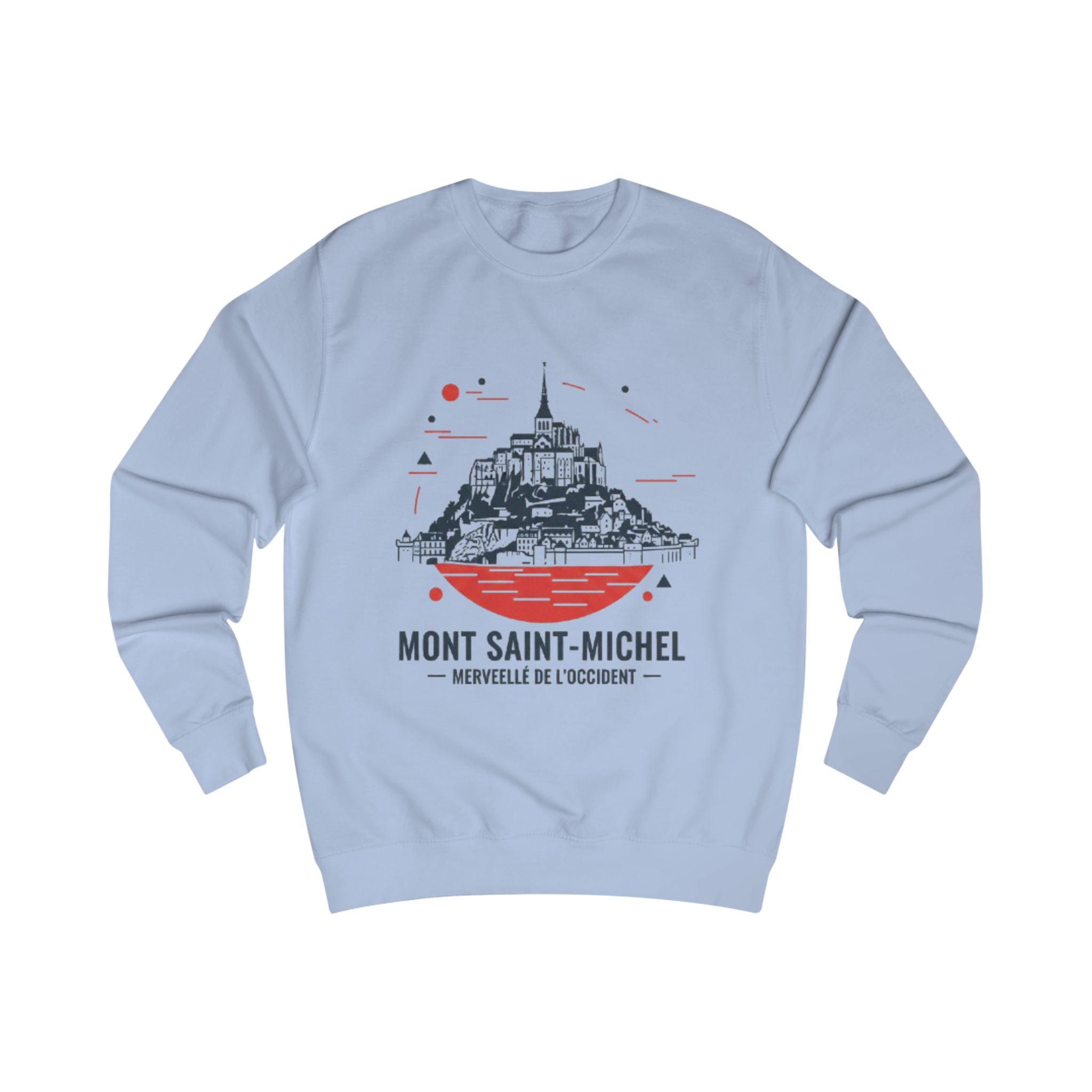 Mont Saint-Michel Graphic Sweatshirt — French Landmark Travel Crewneck