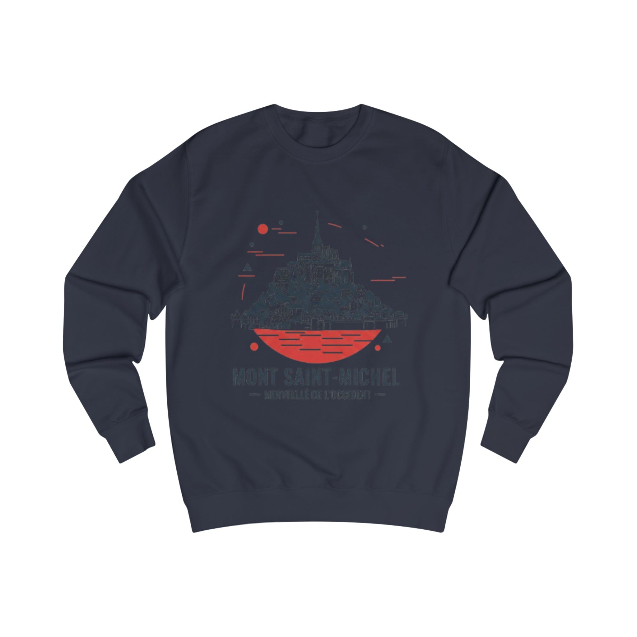 Mont Saint-Michel Graphic Sweatshirt — French Landmark Travel Crewneck