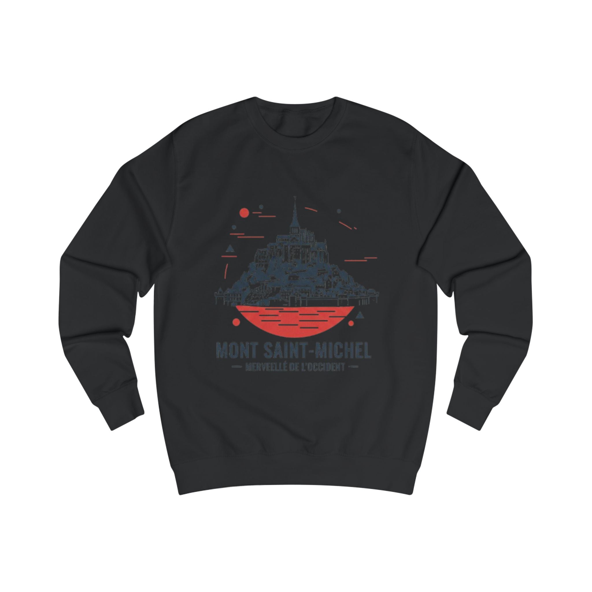 Mont Saint-Michel Graphic Sweatshirt — French Landmark Travel Crewneck