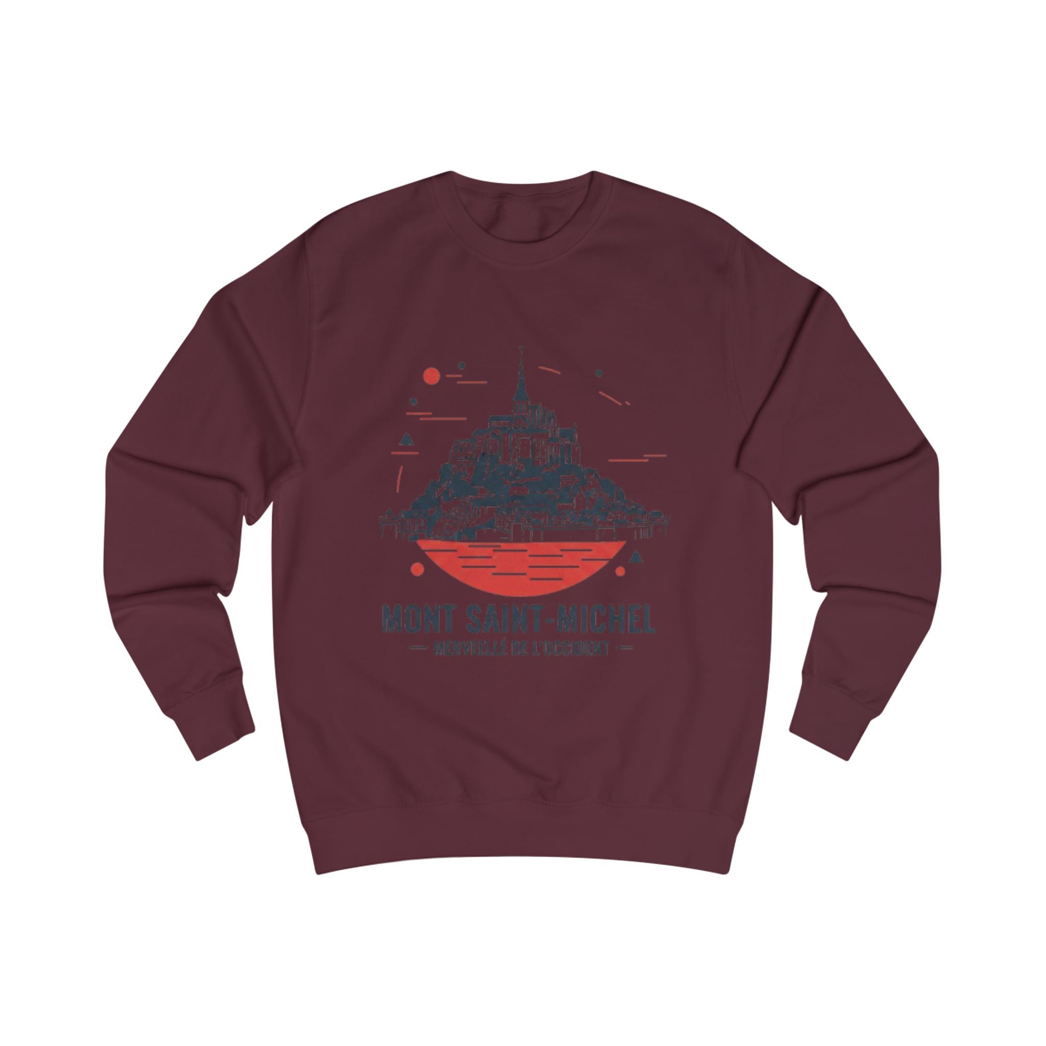 Mont Saint-Michel Graphic Sweatshirt — French Landmark Travel Crewneck