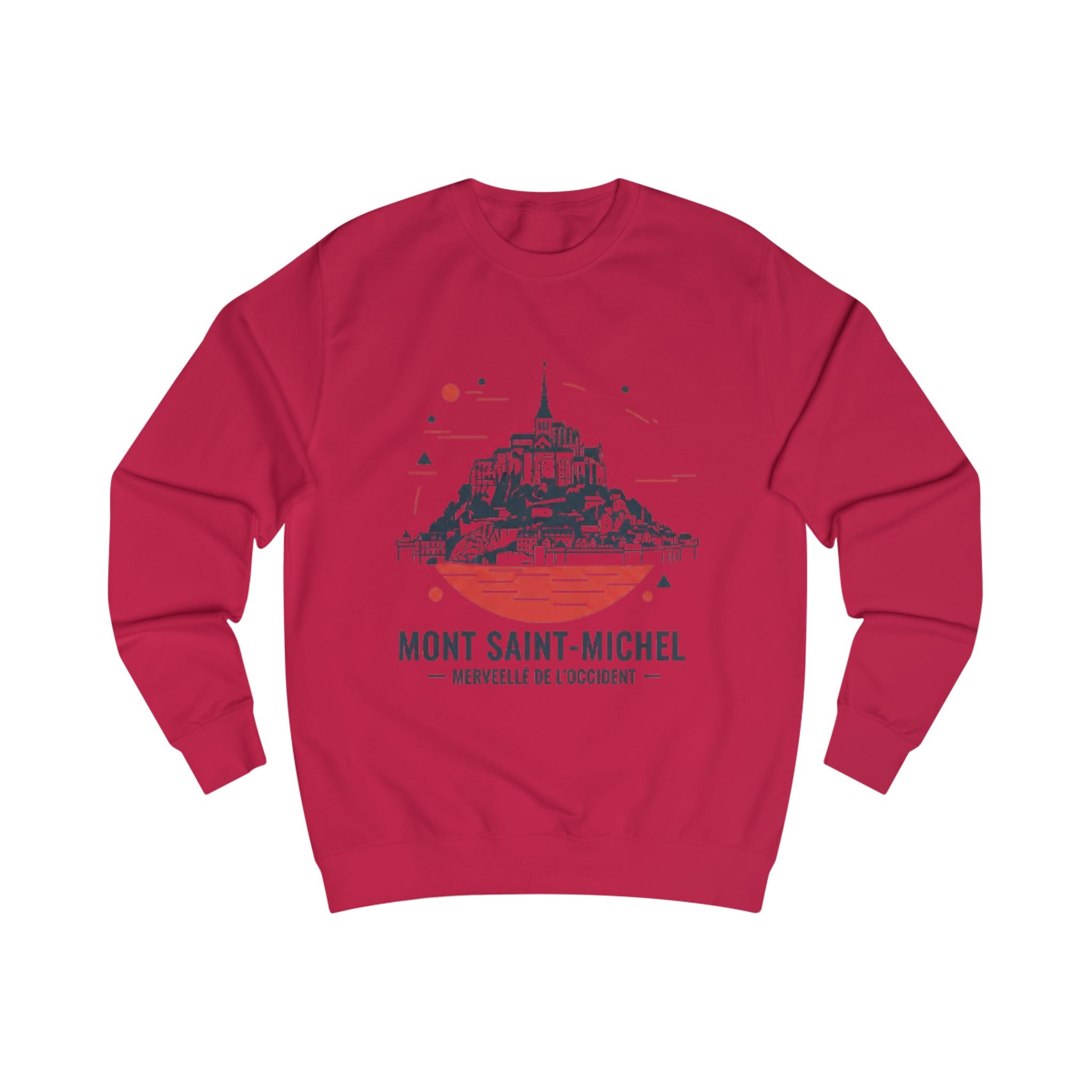 Mont Saint-Michel Graphic Sweatshirt — French Landmark Travel Crewneck