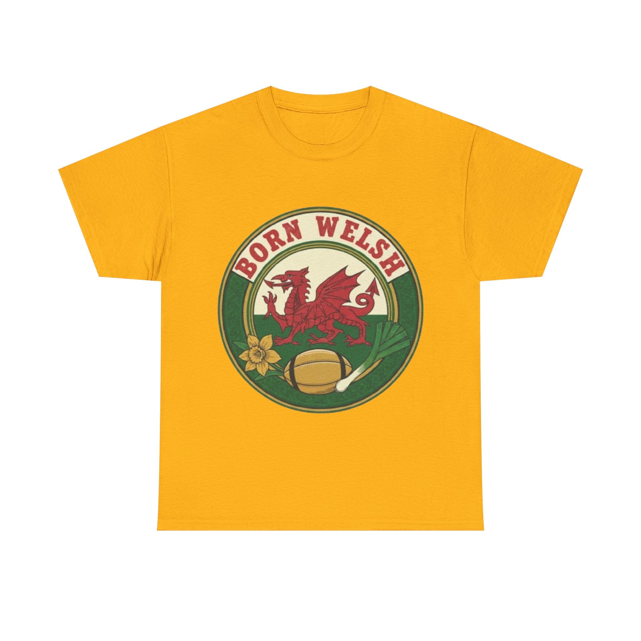 Born Welsh T-Shirt — Retro Welsh Dragon Heritage Tee