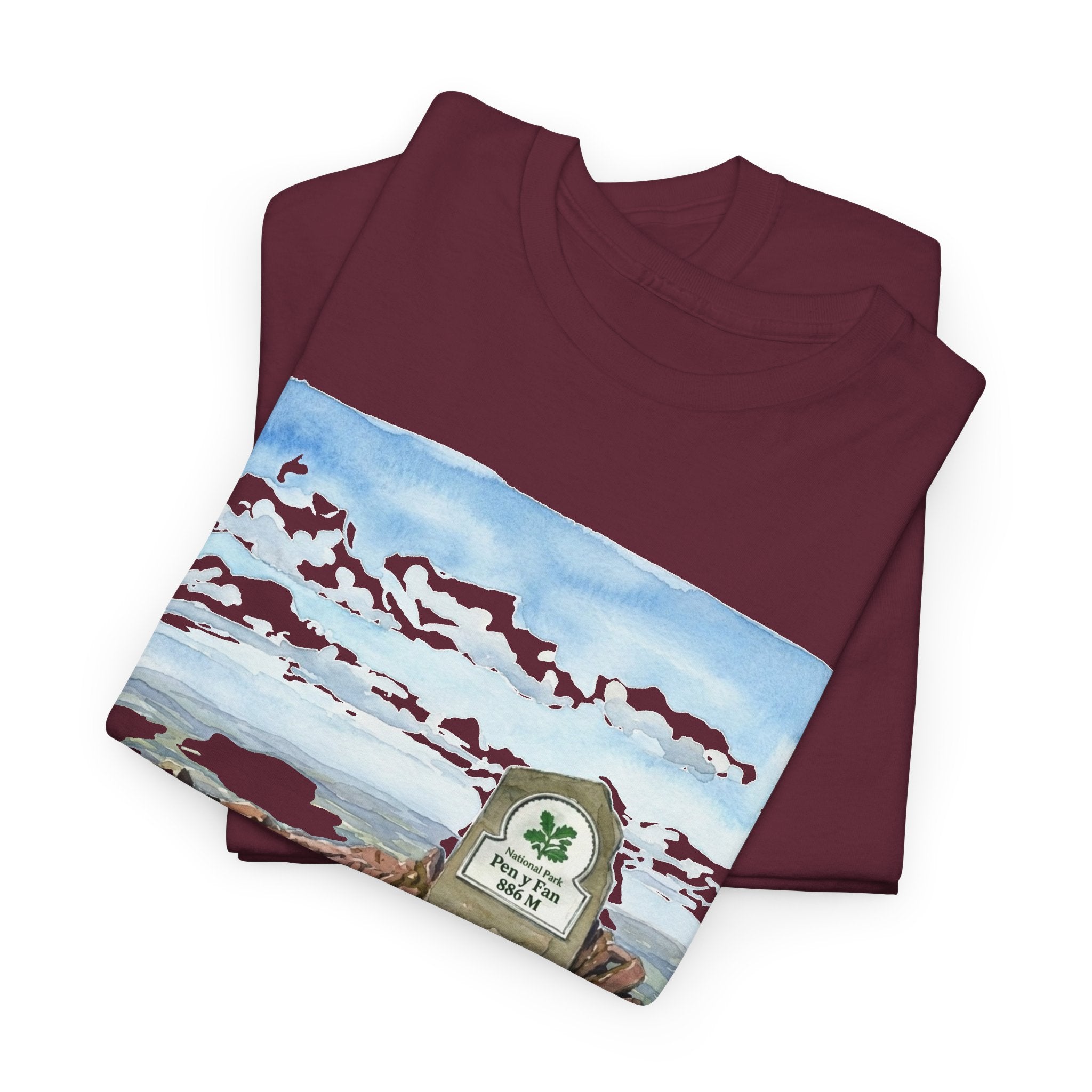 Pen y Fan Landscape T‑Shirt — Wales Mountain Hiking Souvenir Tee
