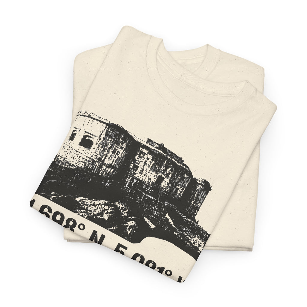 Stack Rock Fort T‑Shirt — Coastal Landmark Graphic Tee