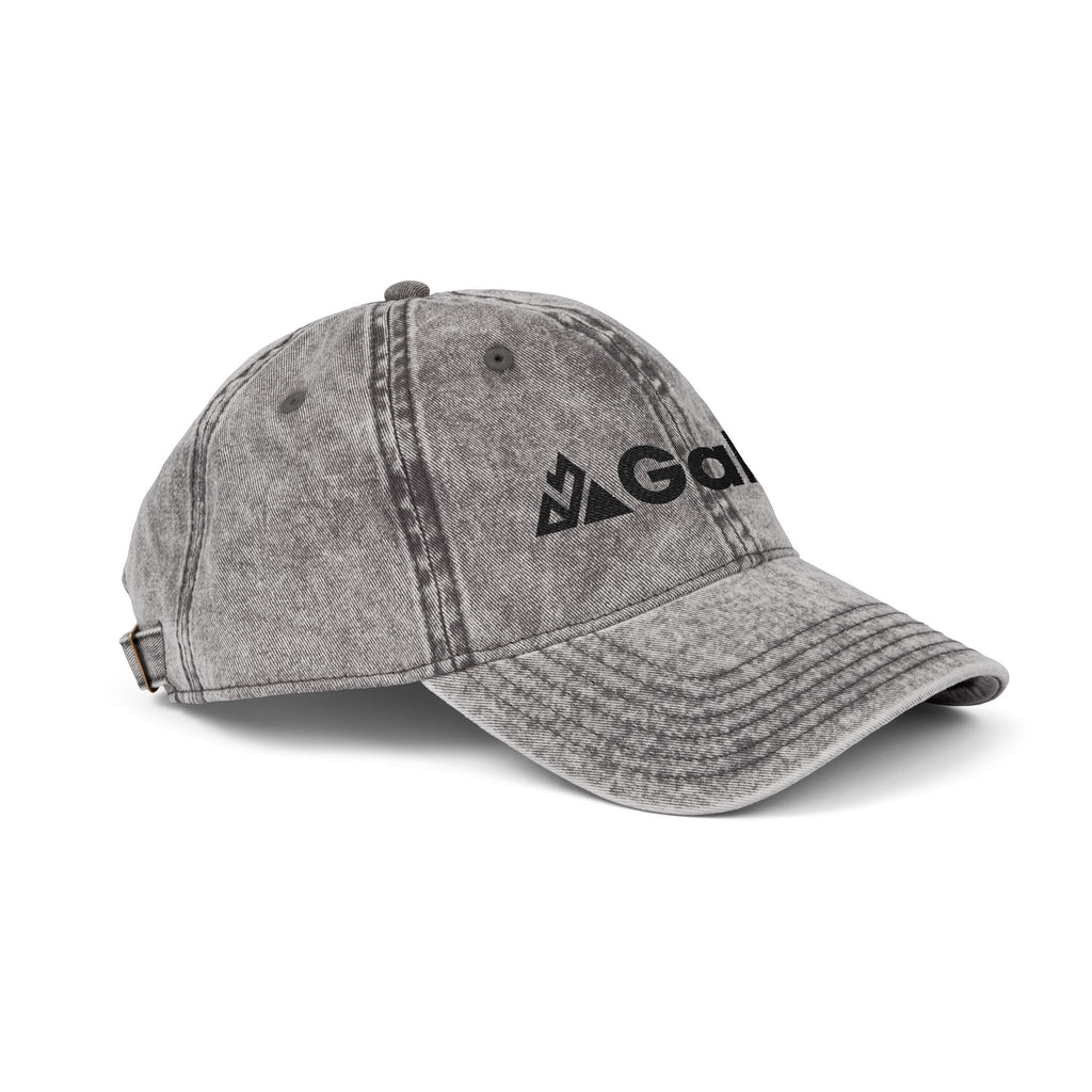 Vintage Embroidered Cap – Distressed Gray ‘GALLUS’ Patch Hat