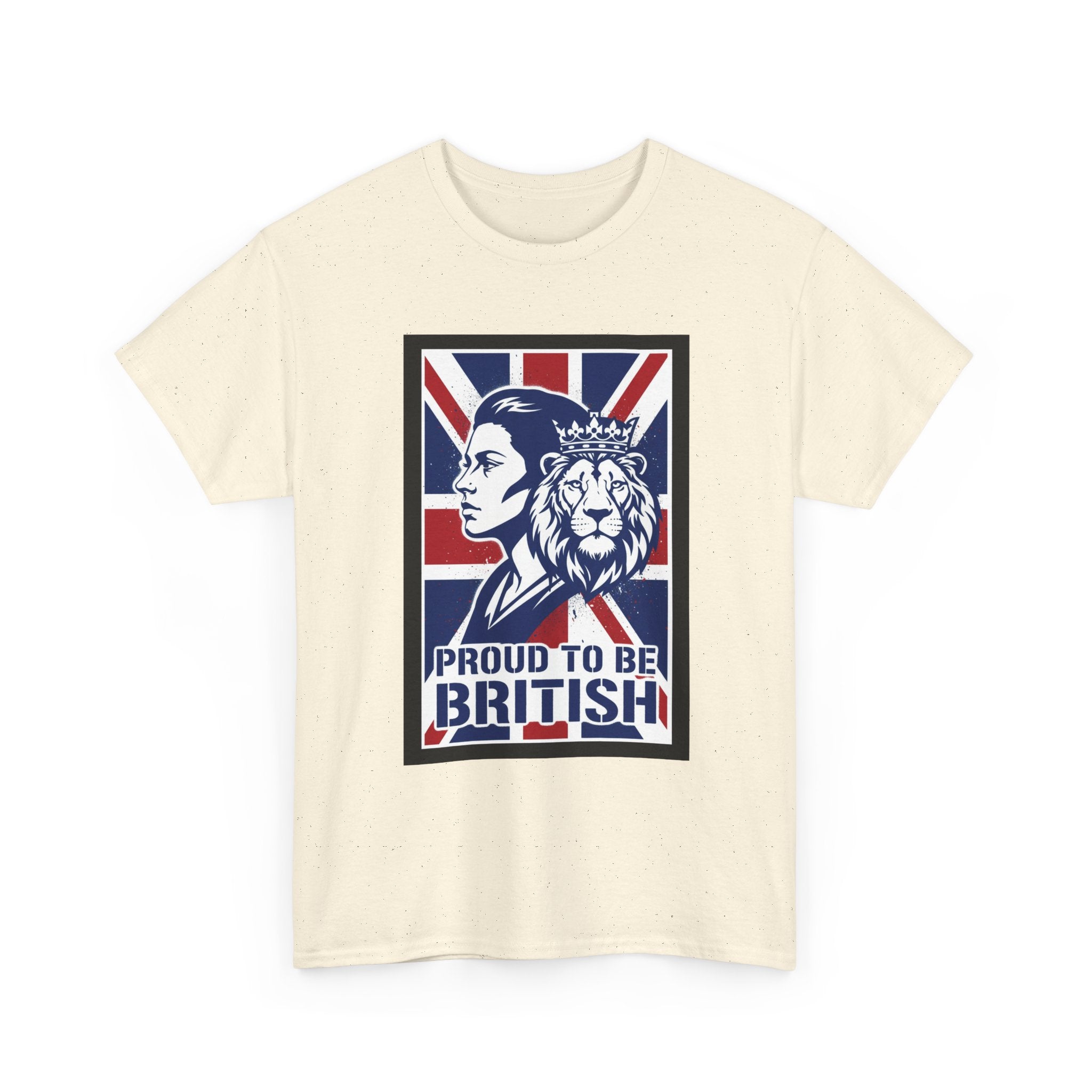 Proud to Be British T-Shirt – Union Jack Lion Graphic Tee