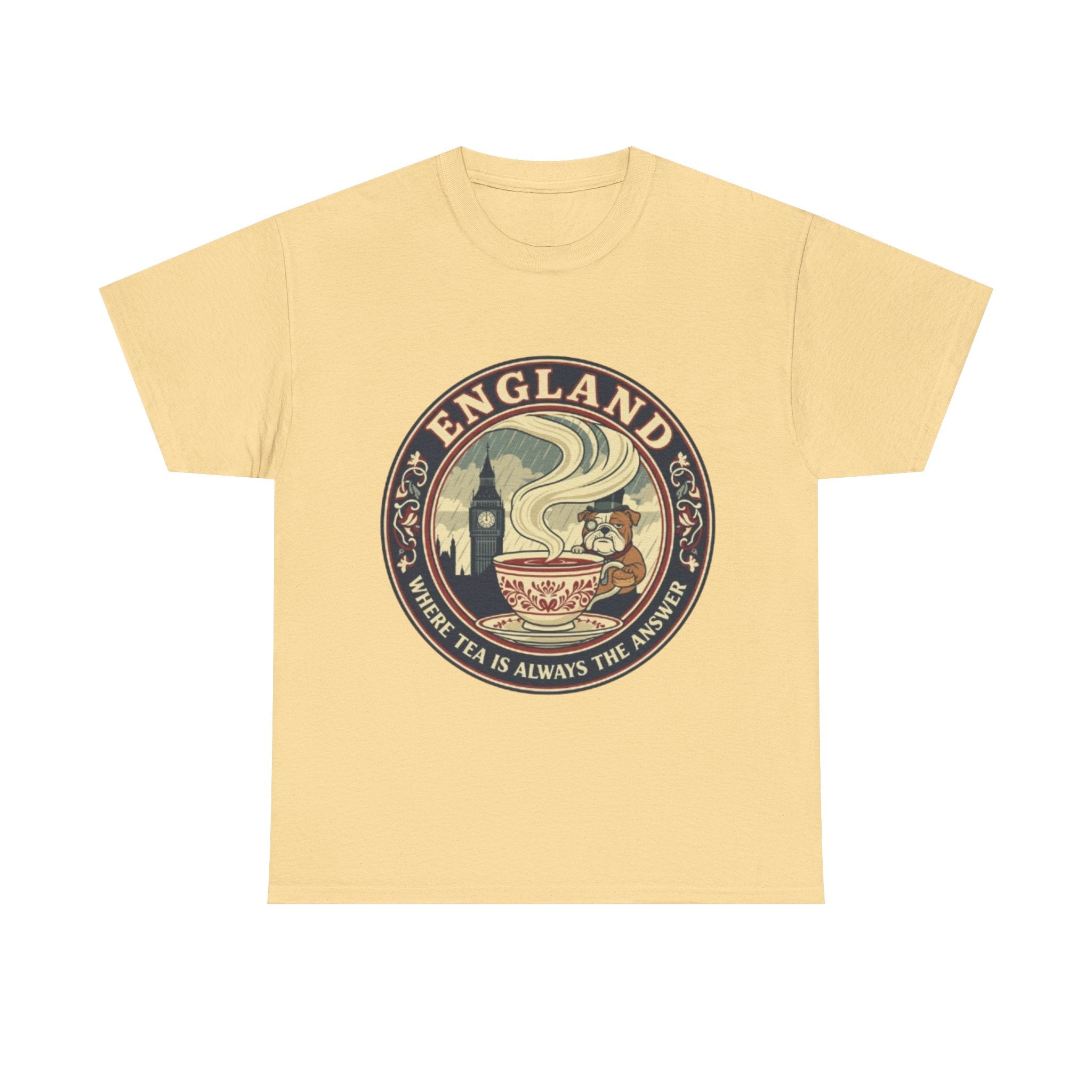 England Tea Vintage Graphic Tee — "Where Tea Is Always The Answer"