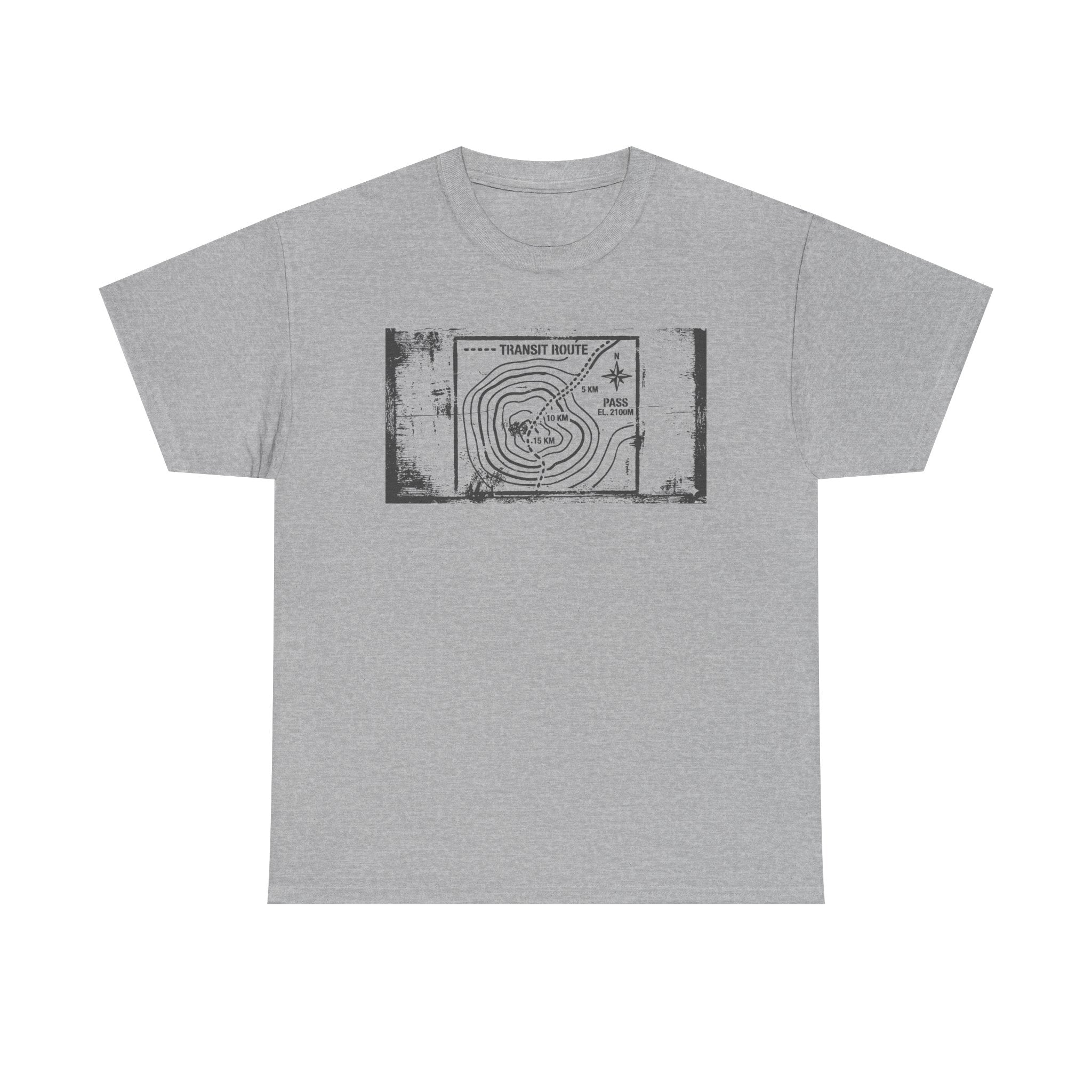 Retro Transit Route Adventure T-Shirt — Vintage Travel Map Graphic Tee