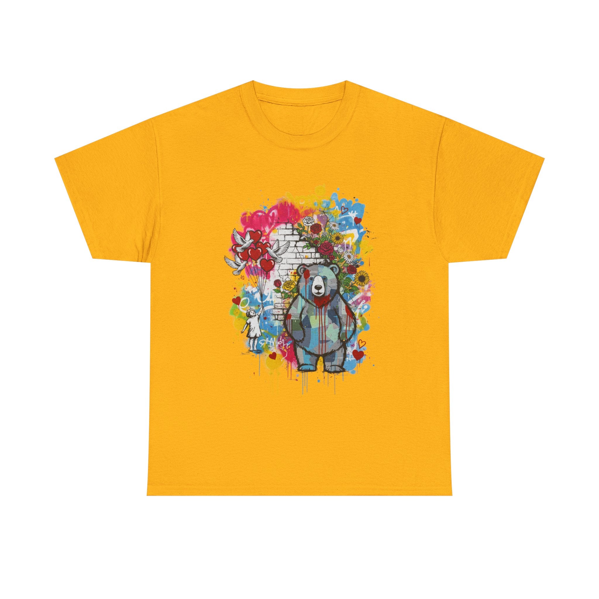 Graffiti Bear T-Shirt — Colourful Street Art Bear Graphic Tee