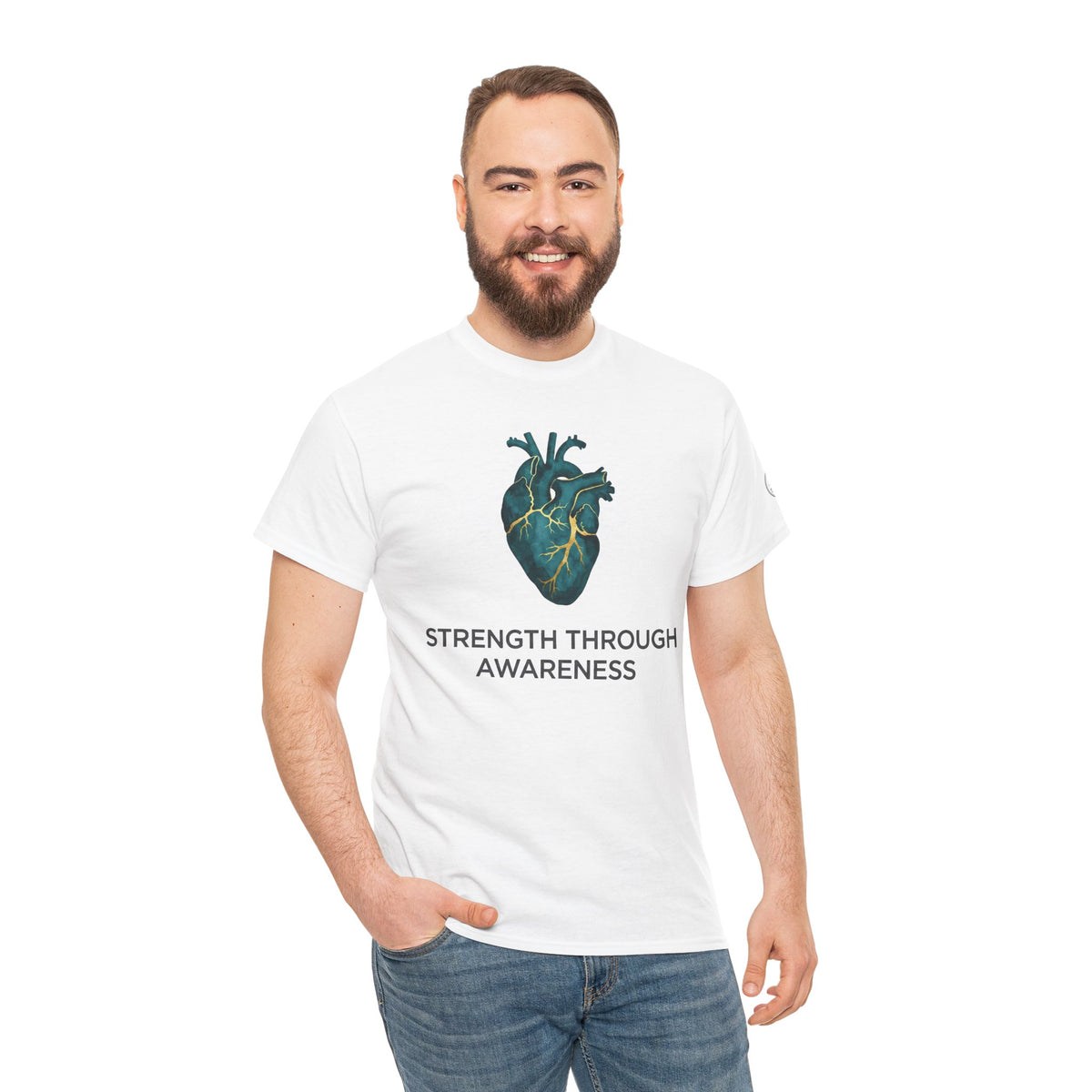 Strength Through Awareness anatomical heart T-shirt