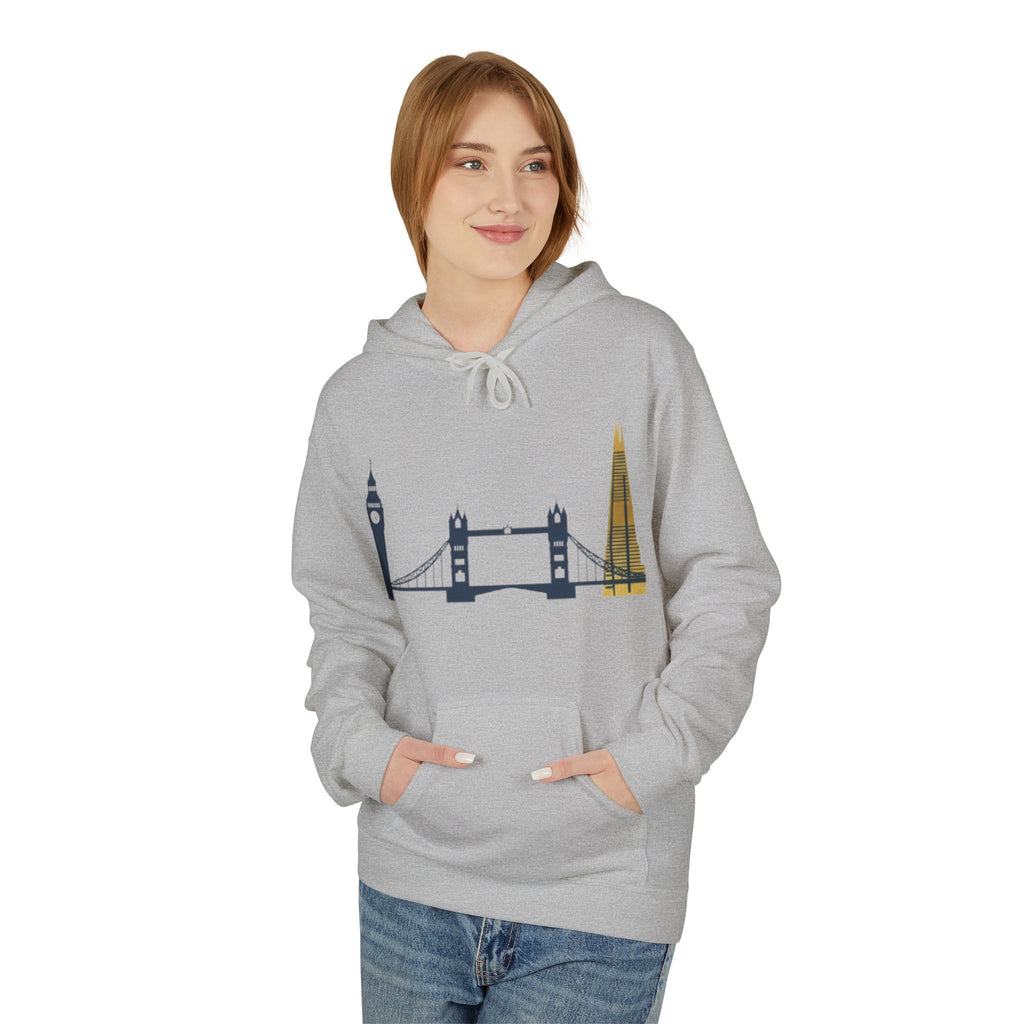 London Skyline Hoodie — Minimal Big Ben, Tower Bridge & The Shard Travel Sweatshirt