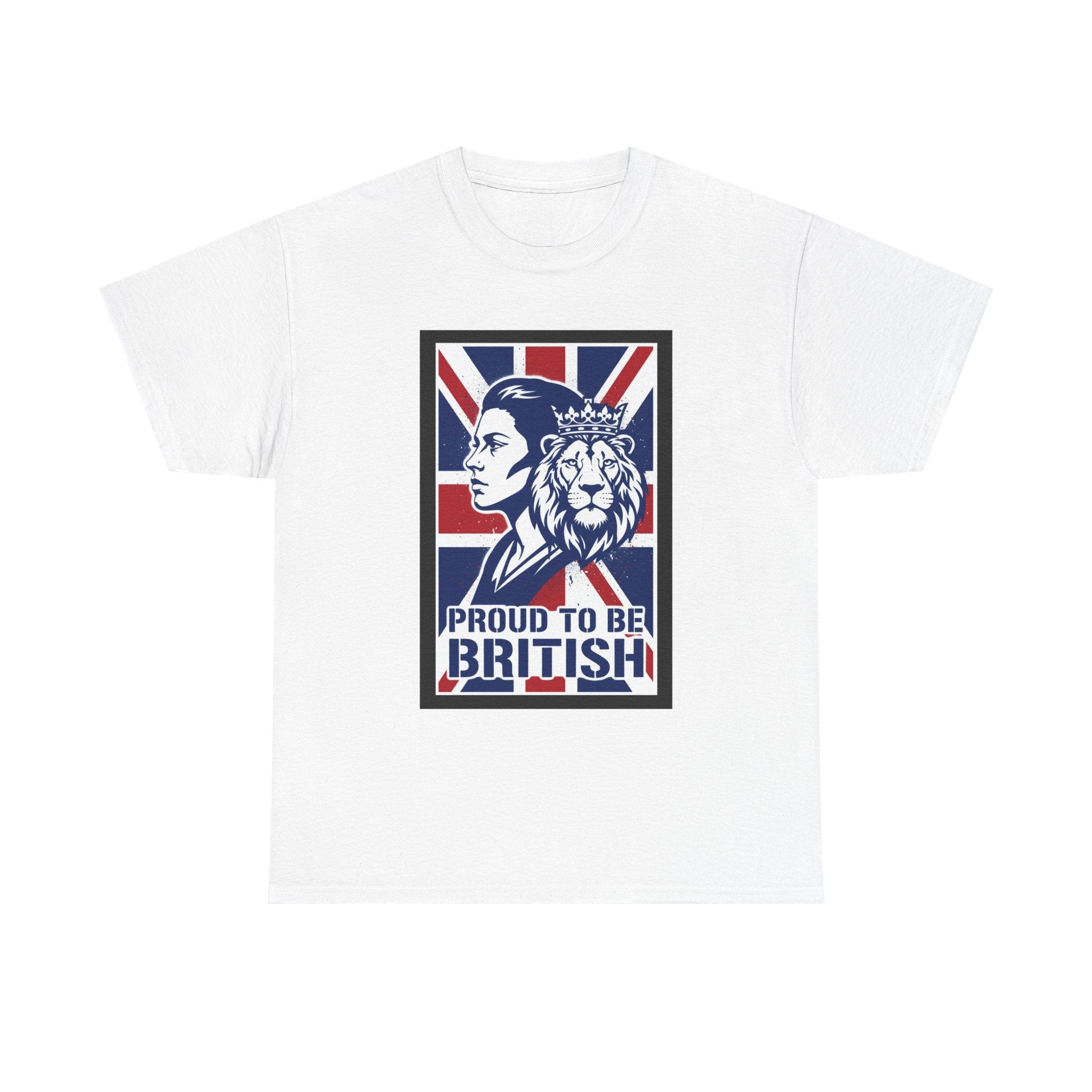 Proud to Be British T-Shirt – Union Jack Lion Graphic Tee