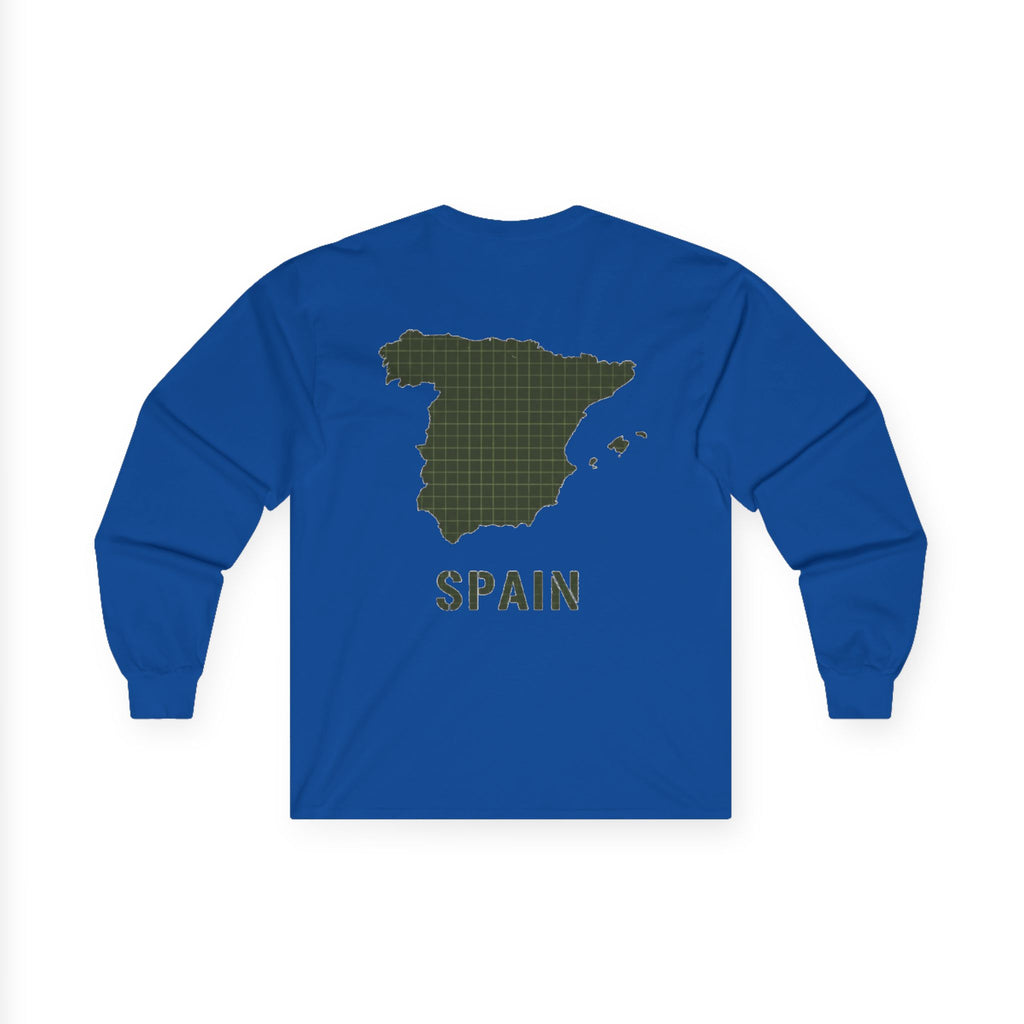 Spain Map Long Sleeve Tee — Gallus Logo Travel Shirt
