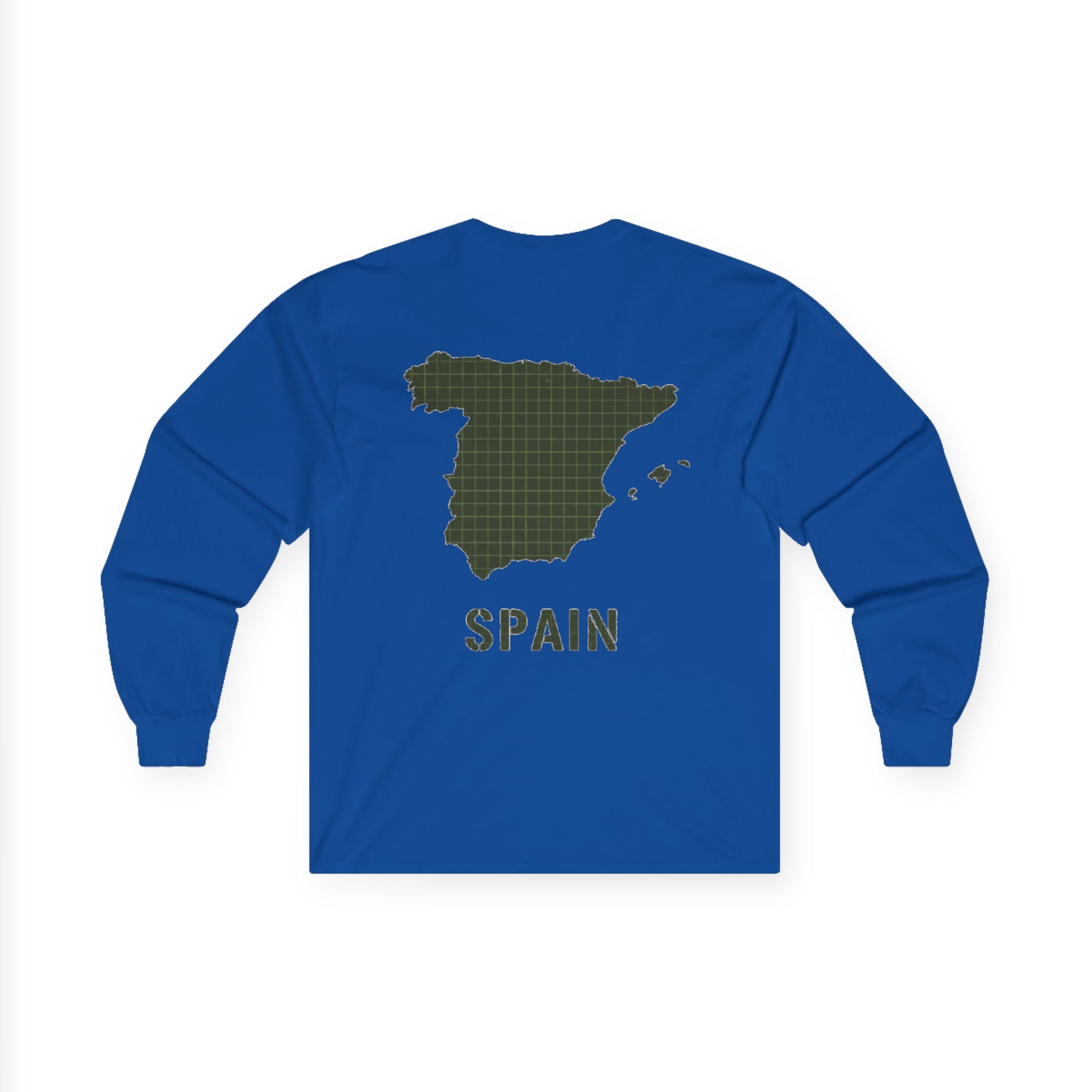 Spain Map Long Sleeve Tee — Gallus Logo Travel Shirt