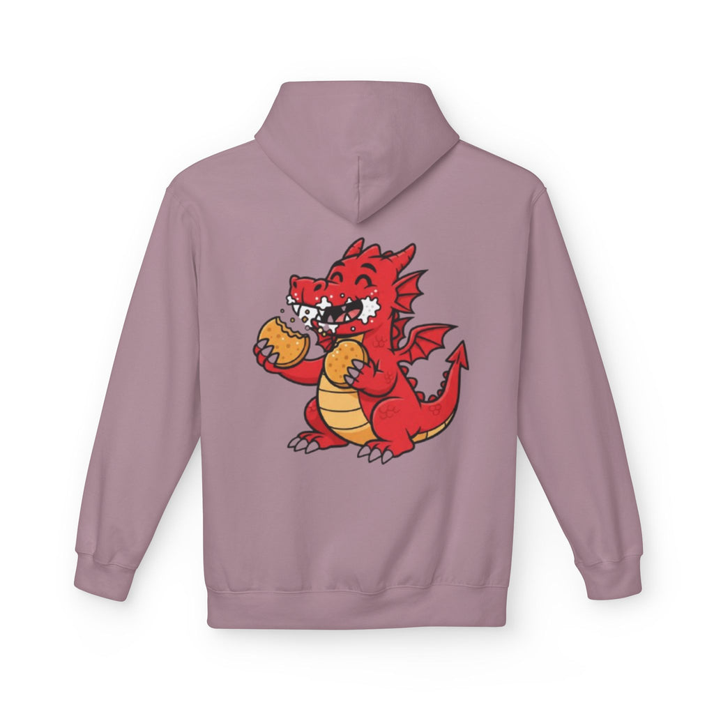 Welsh Dragon Hoodie — Retro Flag Front & Cute Red Dragon Back