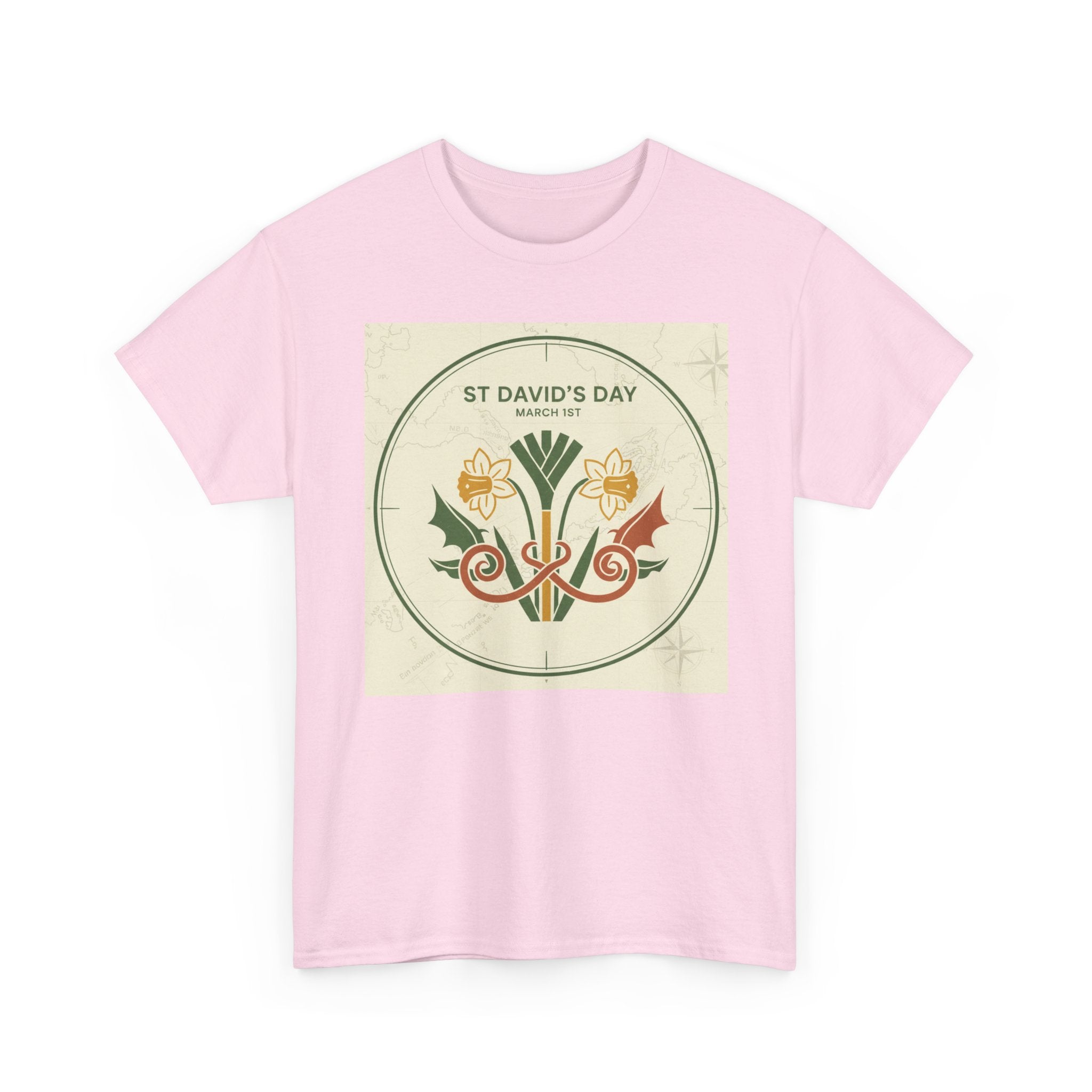 St. David's Day Floral Tee — Welsh Daffodil & Leek Celebration Shirt
