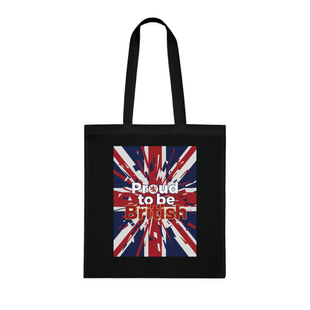 Proud to Be British Cotton Tote — Union Jack Flag Shopper Bag