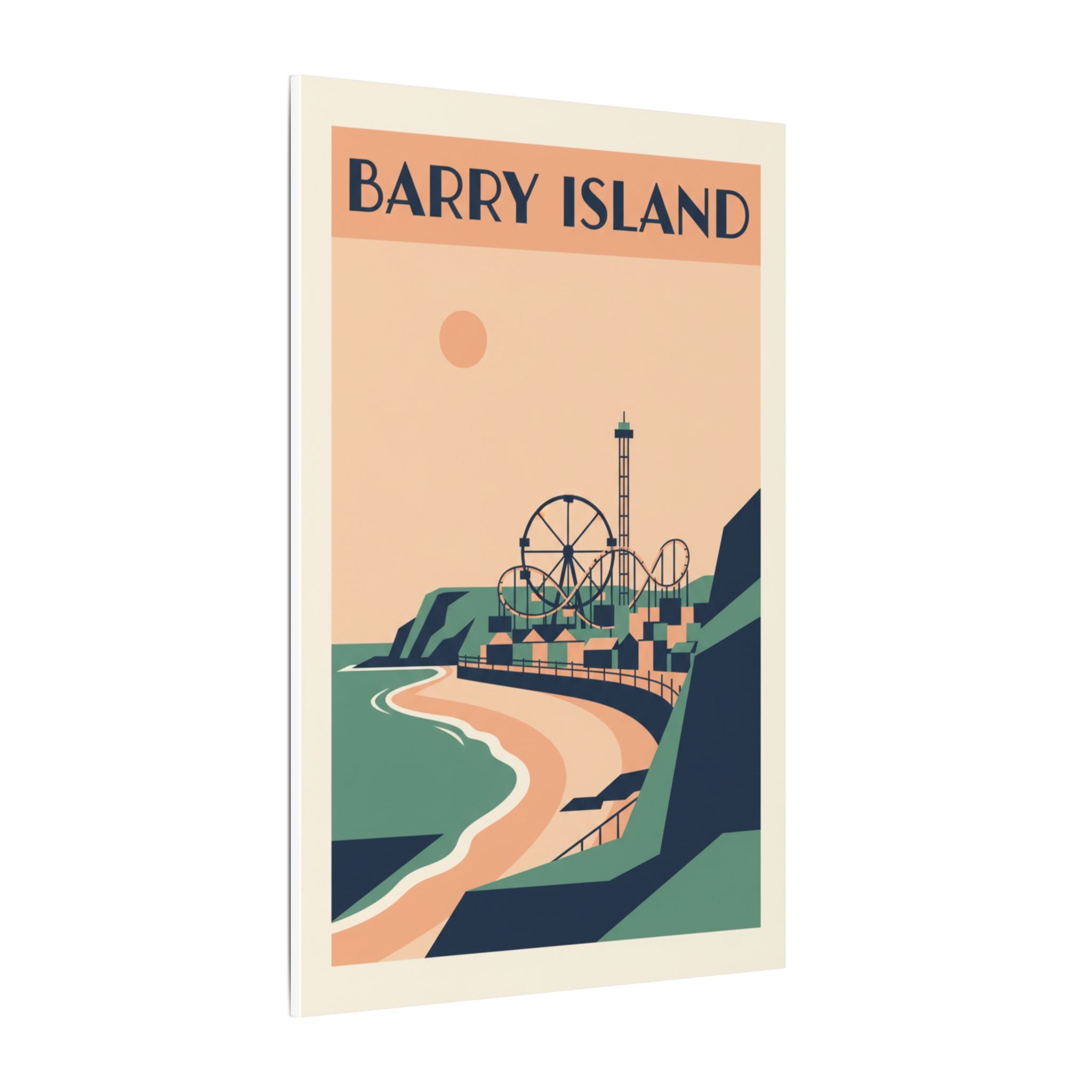 Barry Island Vintage Travel Poster Canvas