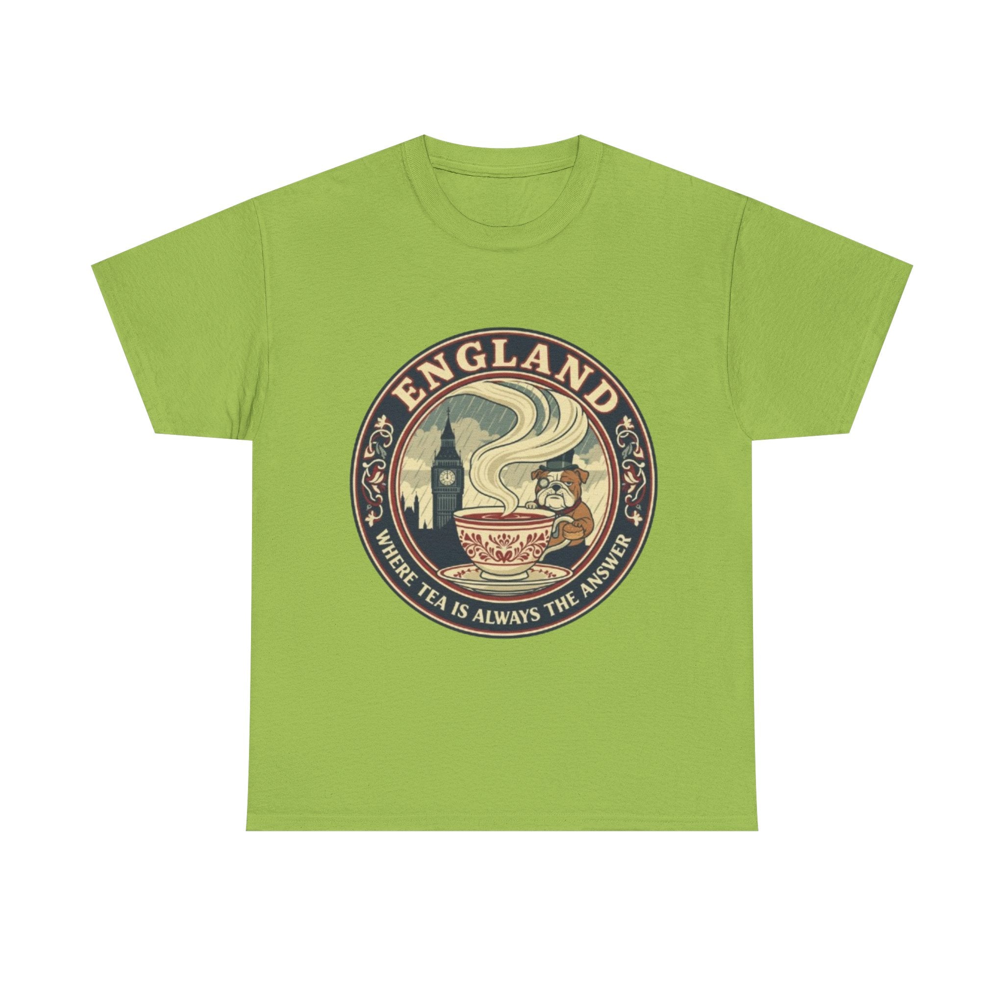 England Tea Vintage Graphic Tee — "Where Tea Is Always The Answer"