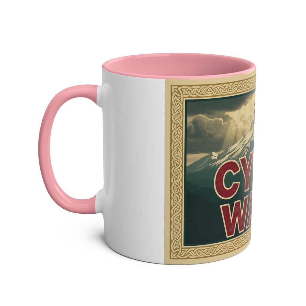Cymru Wales Coffee Mug — Red Two-Tone 11oz Welsh Dragon Mug