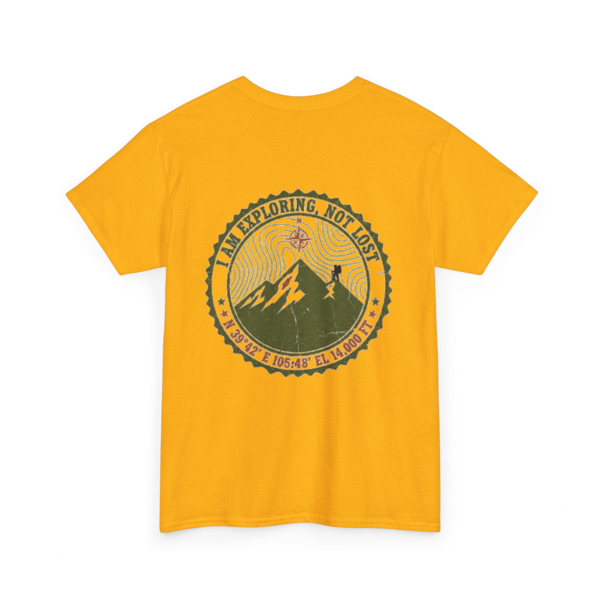 Adventure Mountain Tee – "I Am Exploring, Not Lost" Graphic T-Shirt
