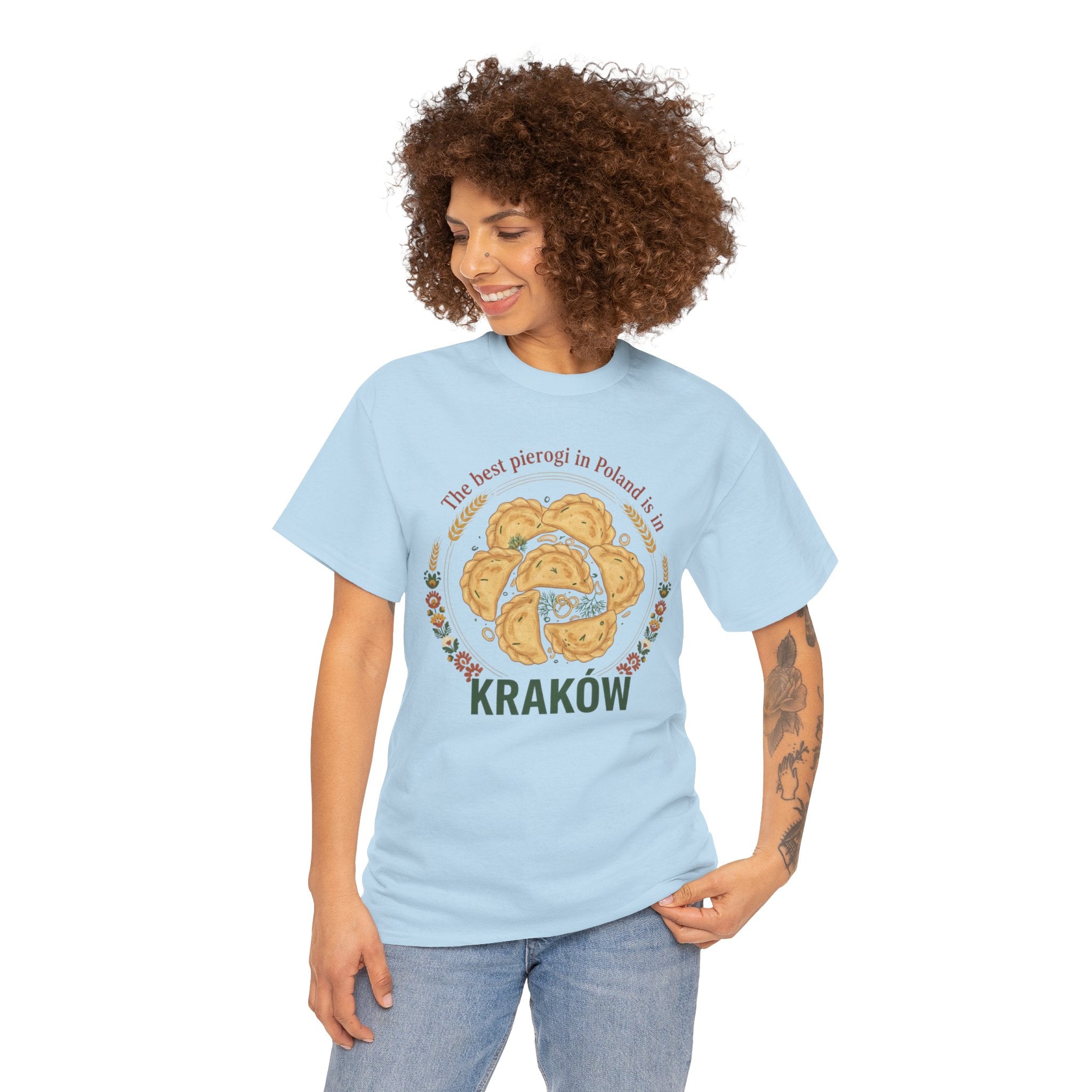 Kraków Pierogi Graphic Tee — "The best pierogi in Poland is in KRAKÓW" T-Shirt