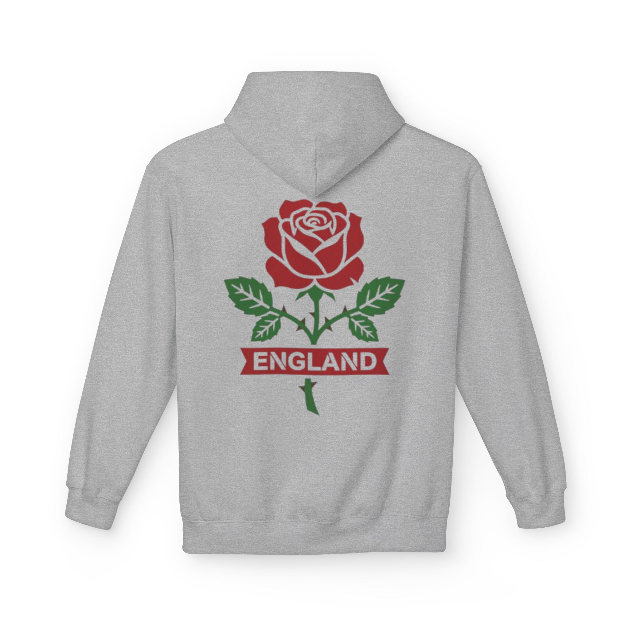 England Rose Hoodie – Classic Red Rose Emblem Sweatshirt