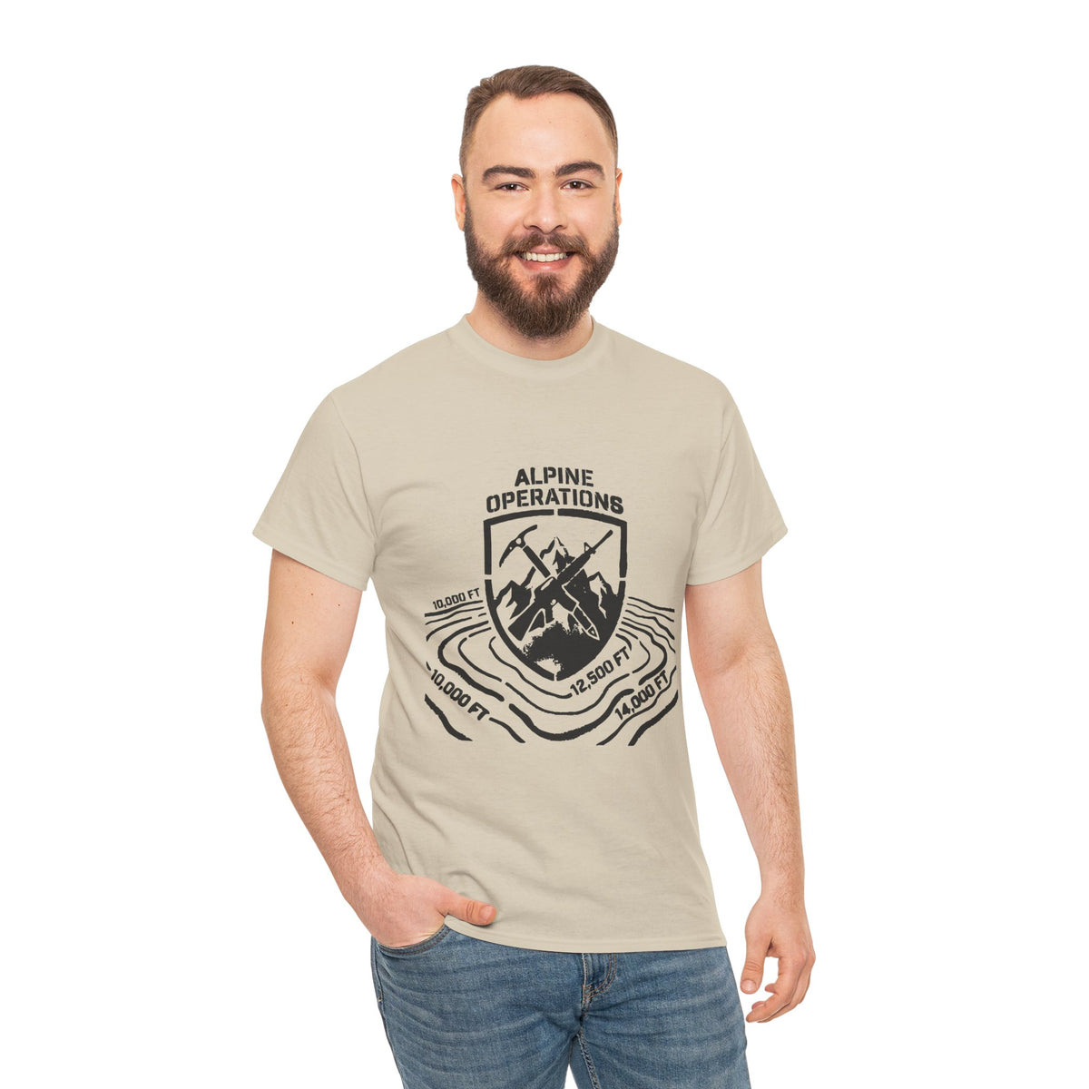 Alpine Operations T-Shirt — Mountain Badge Hiking Tee — product image 4