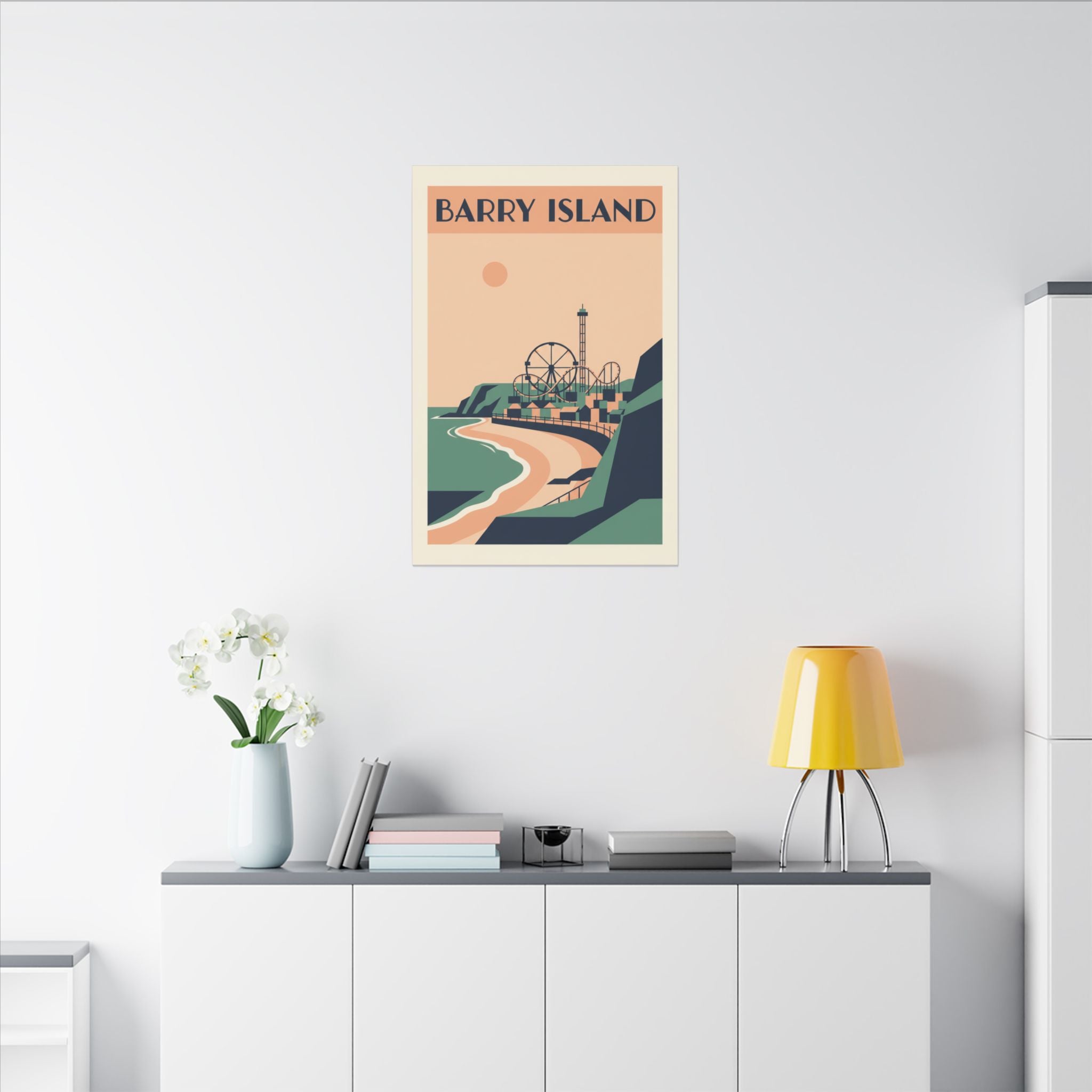 Barry Island Vintage Travel Poster Canvas