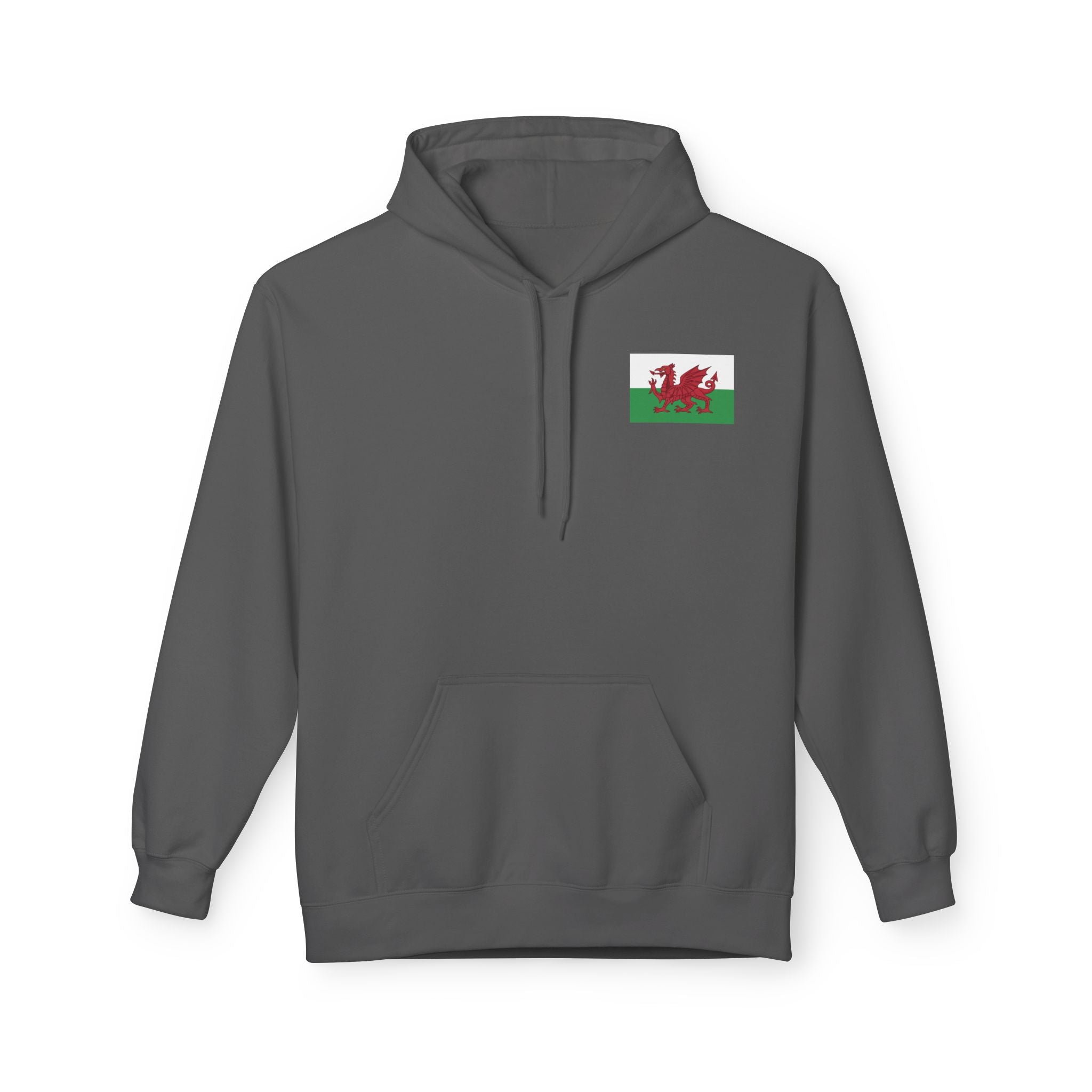 Welsh Dragon Drinking Beer Hoodie — Rugby Pub Fan Pullover