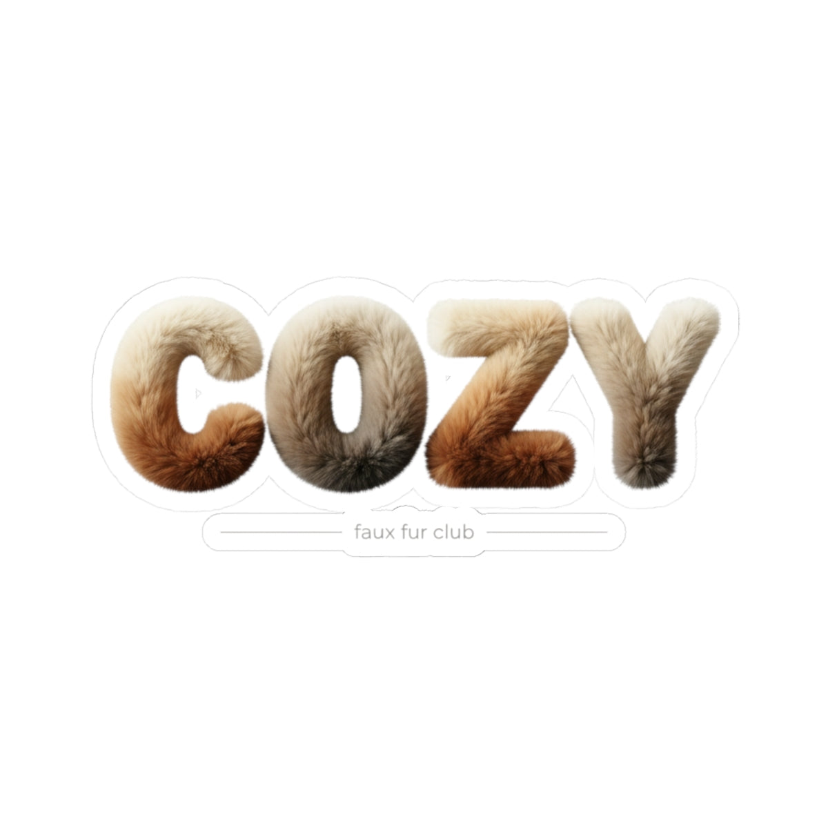 Cozy Faux-Fur Texture Sticker | kiss-cut, plush pattern