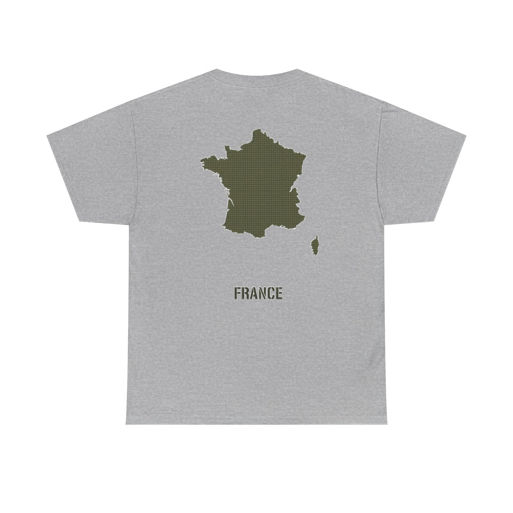 France Map T‑Shirt — Minimal Grunge Outline Tee