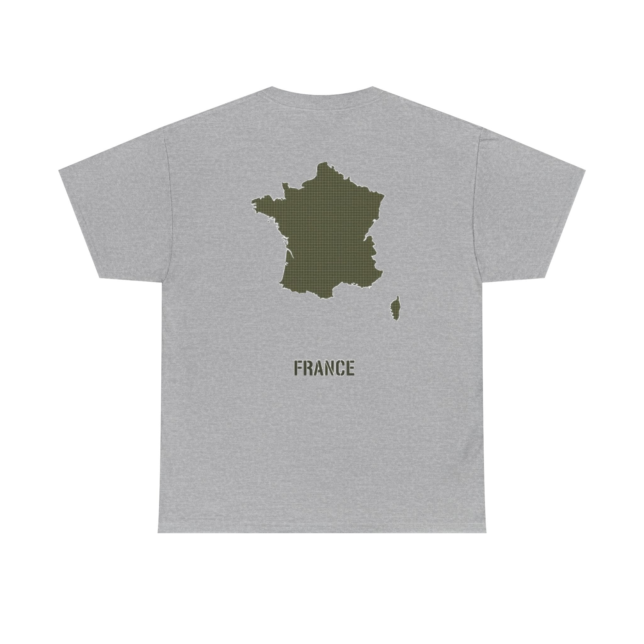 France Map T‑Shirt — Minimal Grunge Outline Tee