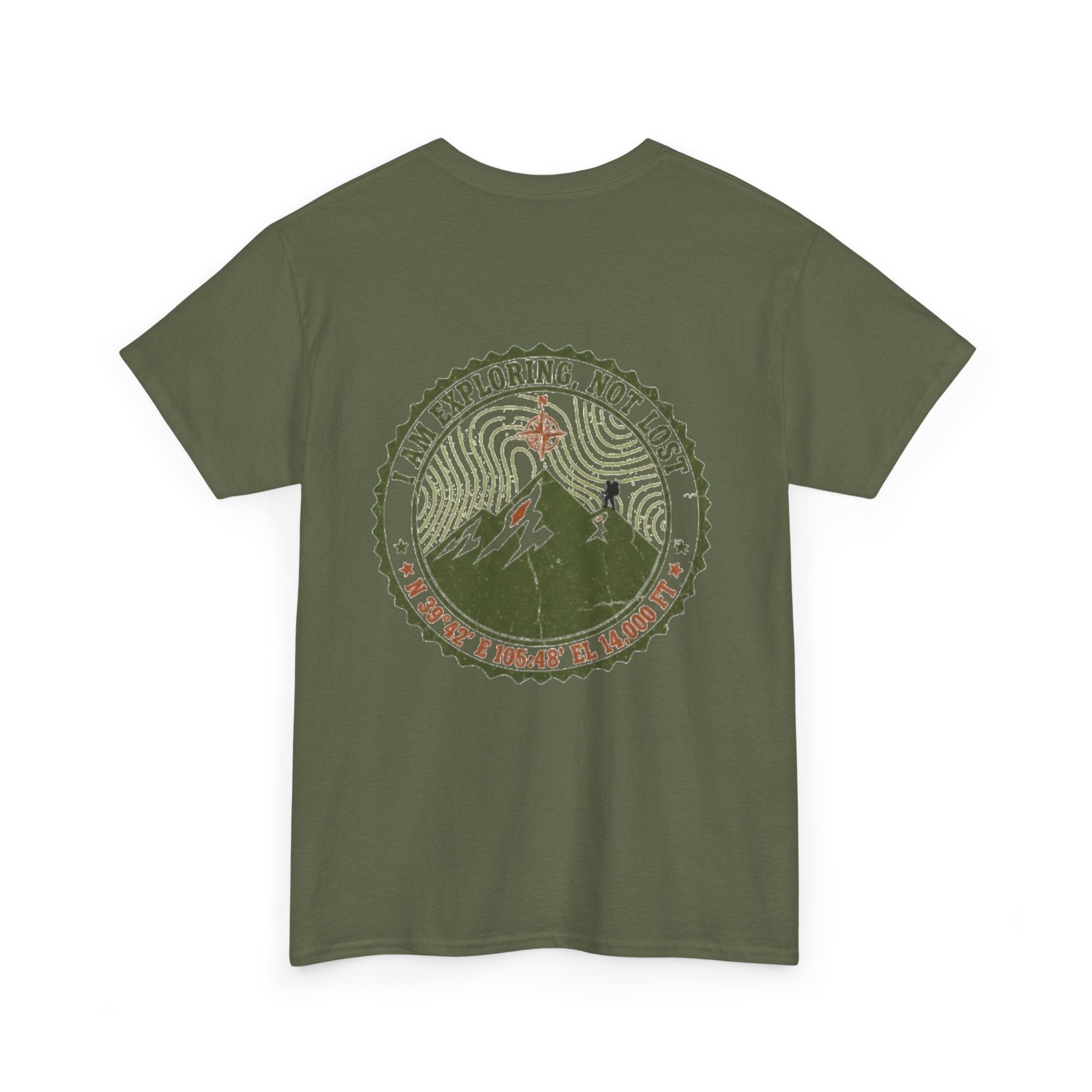 Adventure Mountain Tee – "I Am Exploring, Not Lost" Graphic T-Shirt
