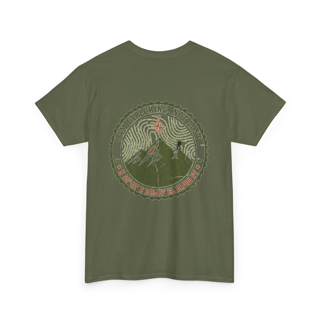 Adventure Mountain Tee – "I Am Exploring, Not Lost" Graphic T-Shirt