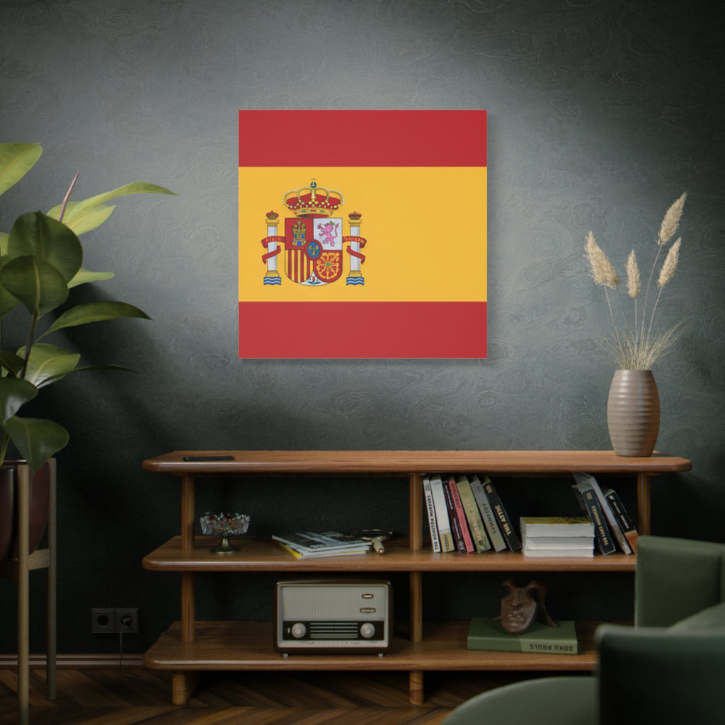 Spanish Flag Matte Canvas Print — Stretched Wall Art (1.25")