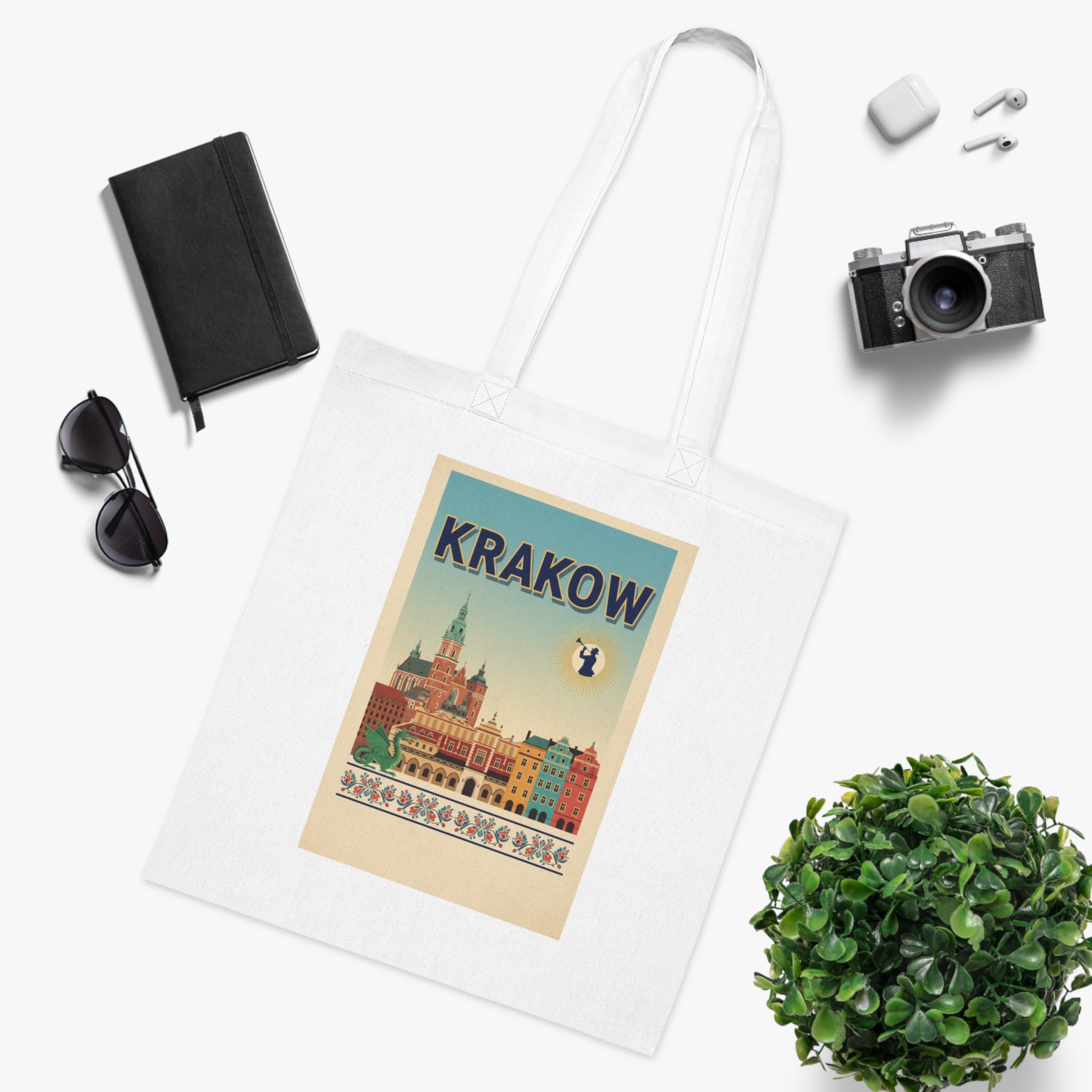 Krakow Vintage Travel Cotton Tote