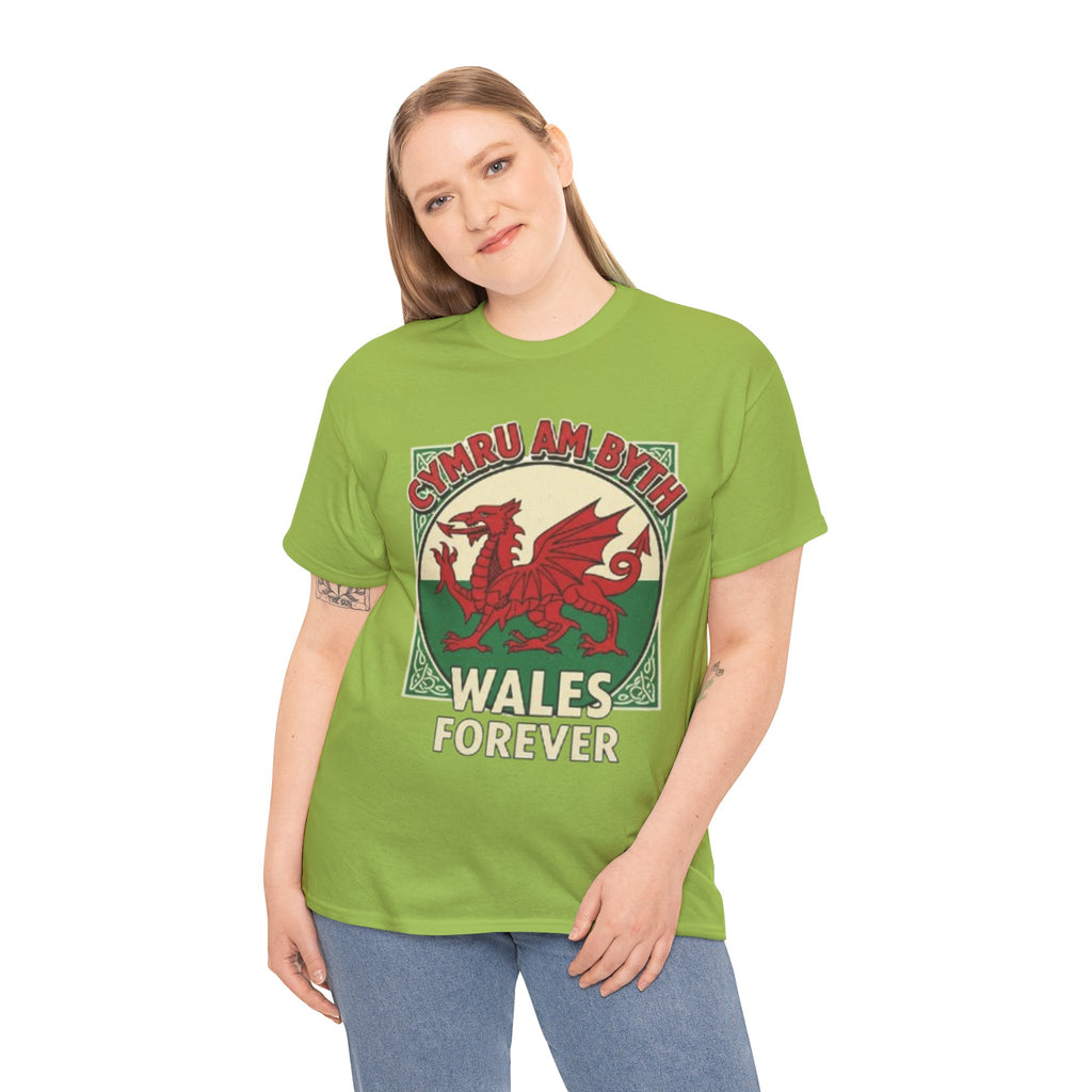 Wales Forever T-Shirt — Cymru Am Byth Retro Welsh Dragon Tee