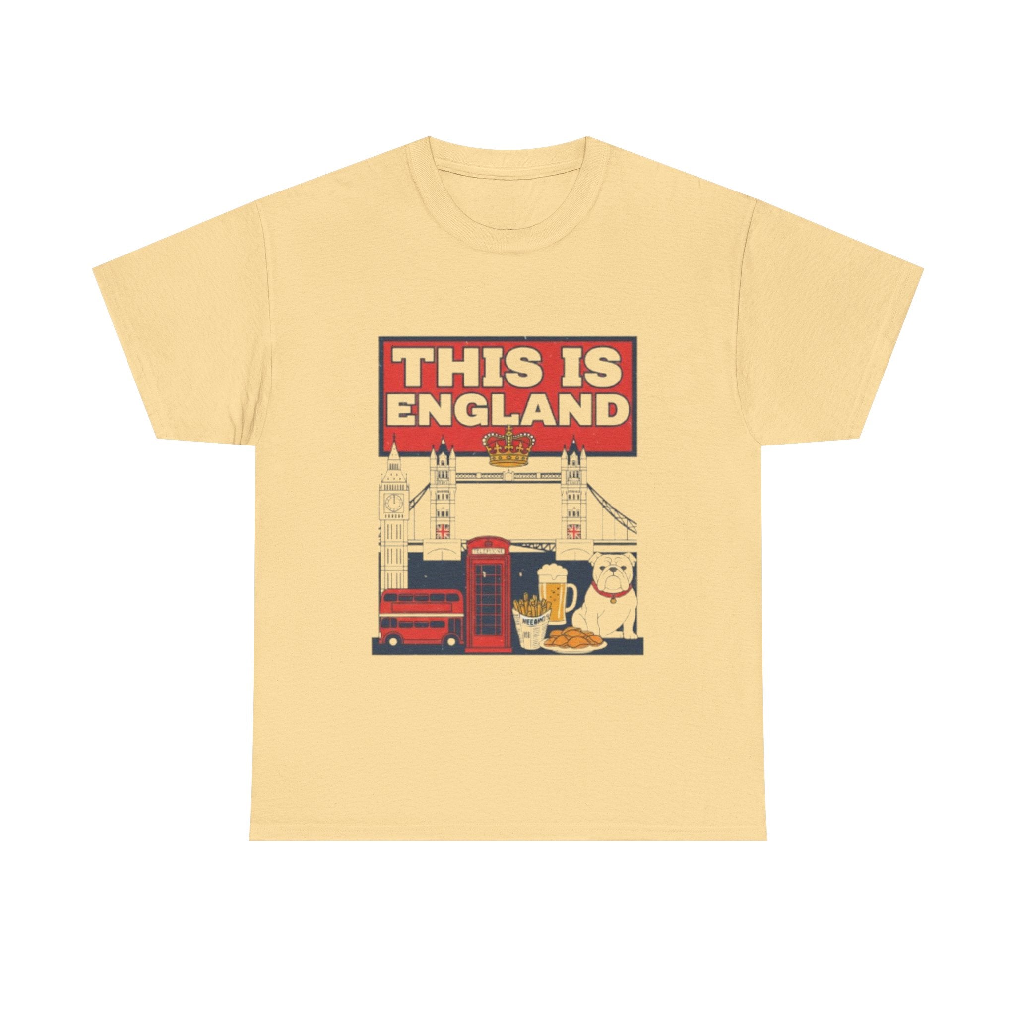 This Is England Graphic Tee — London Icons Shirt (Telephone Box, Double-Decker, Pub)