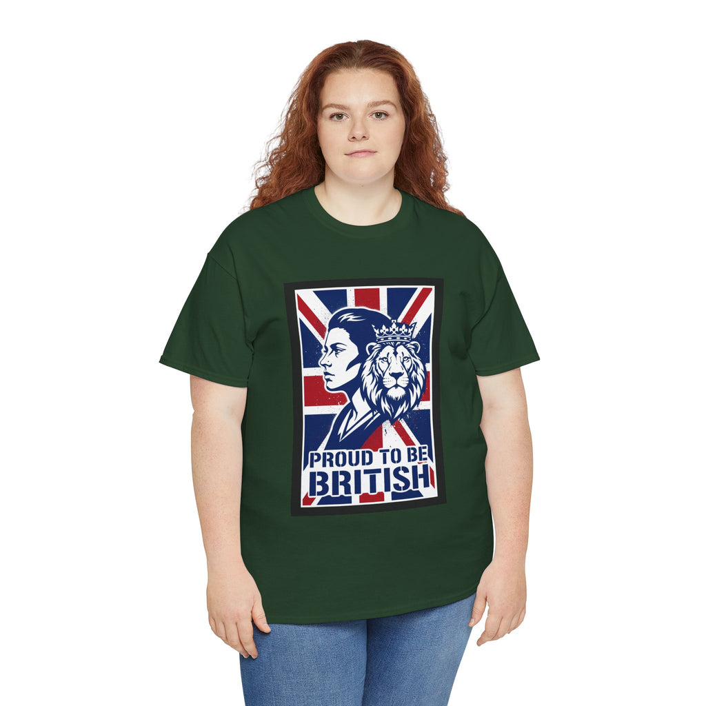 Proud to Be British T-Shirt – Union Jack Lion Graphic Tee